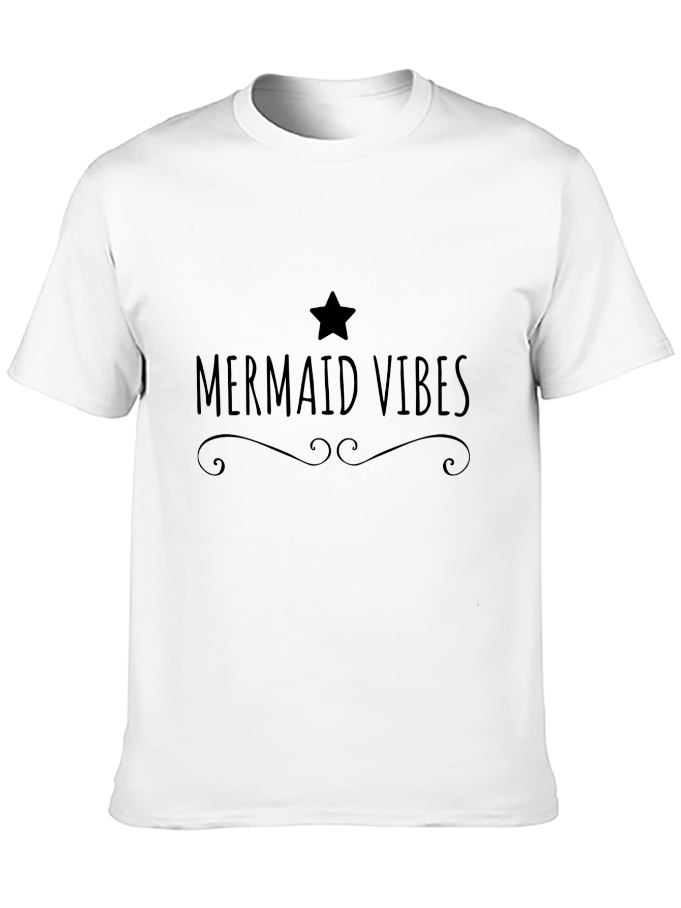 Mermaid Vibes Graphic Tee - Black T-Shirt