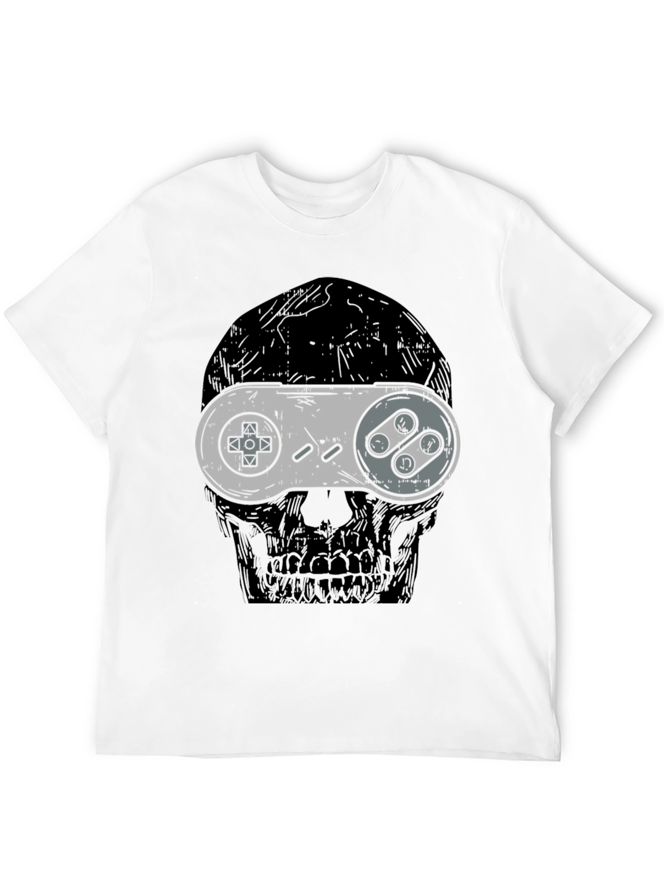 Gamer Skull T-Shirt - Retro Controller Design