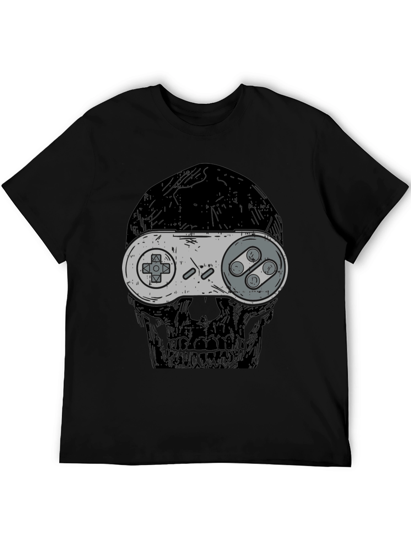 Gamer Skull T-Shirt - Retro Controller Design