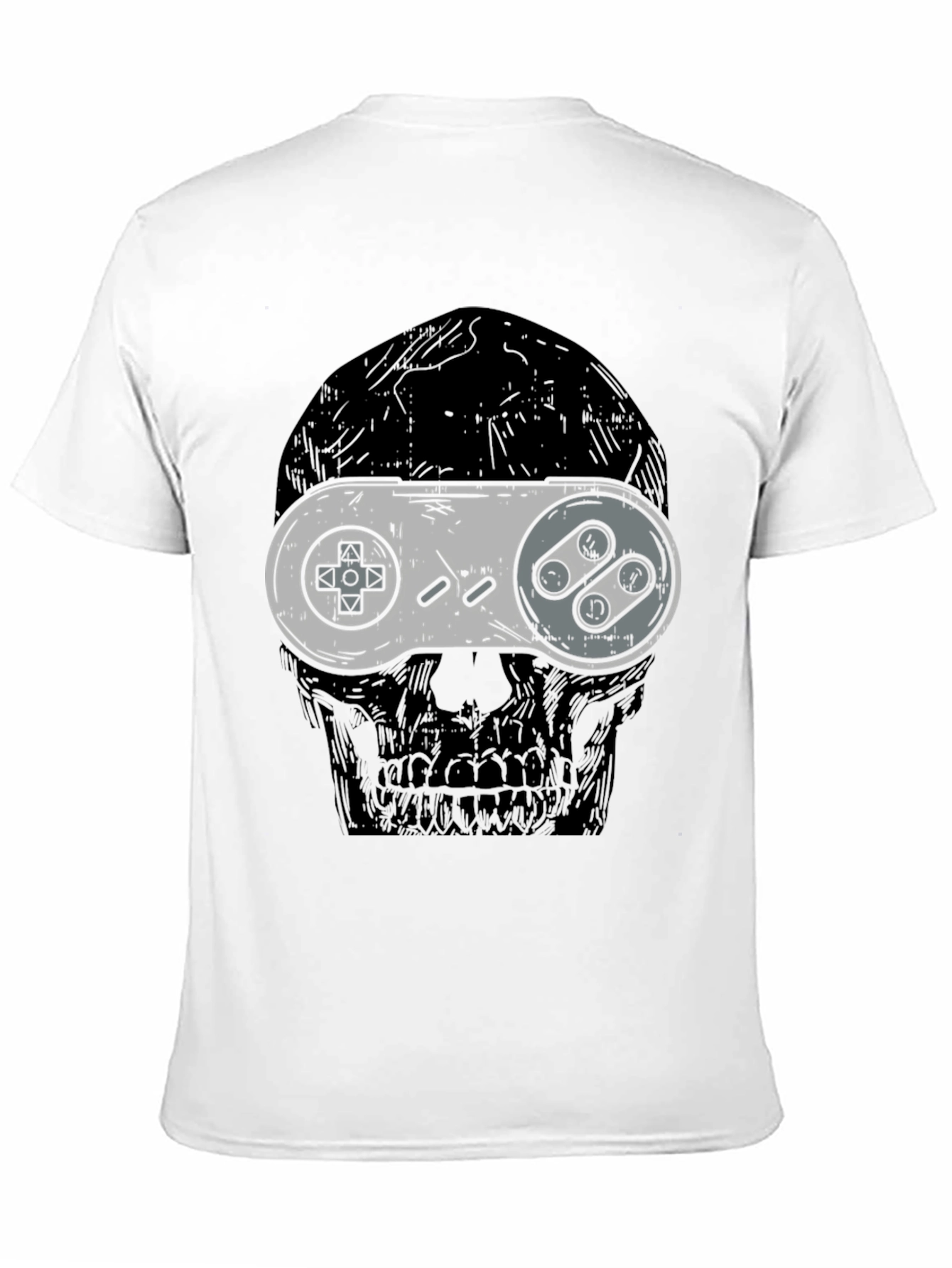 Gamer Skull T-Shirt - Retro Controller Design