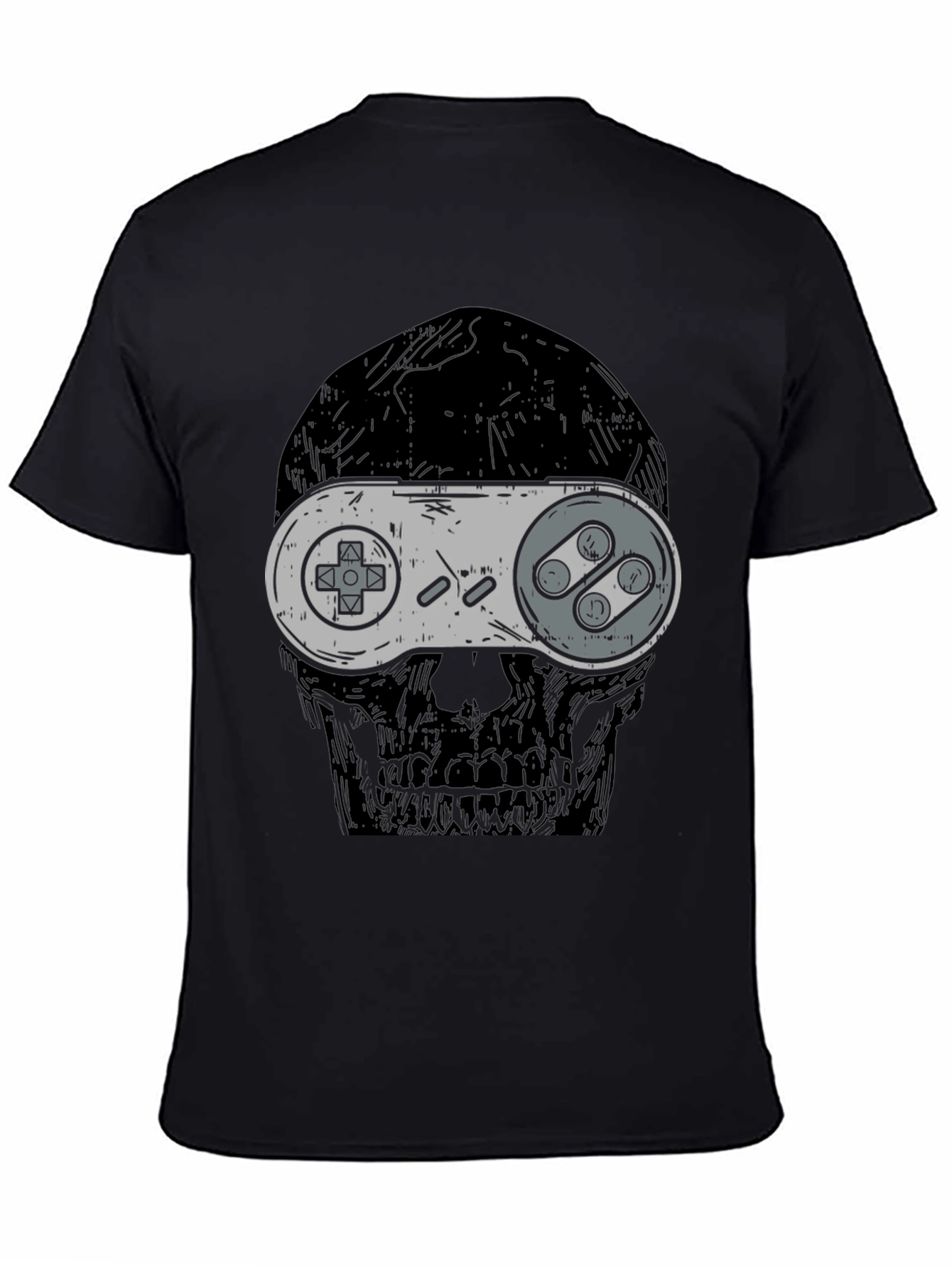 Gamer Skull T-Shirt - Retro Controller Design