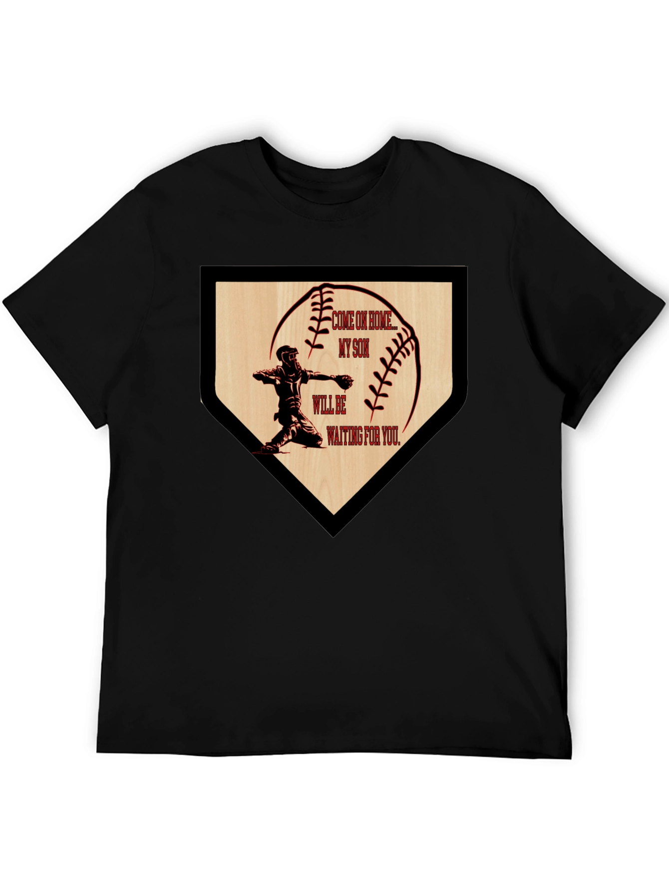 Baseball Home Plate Son Waiting T-Shirt
