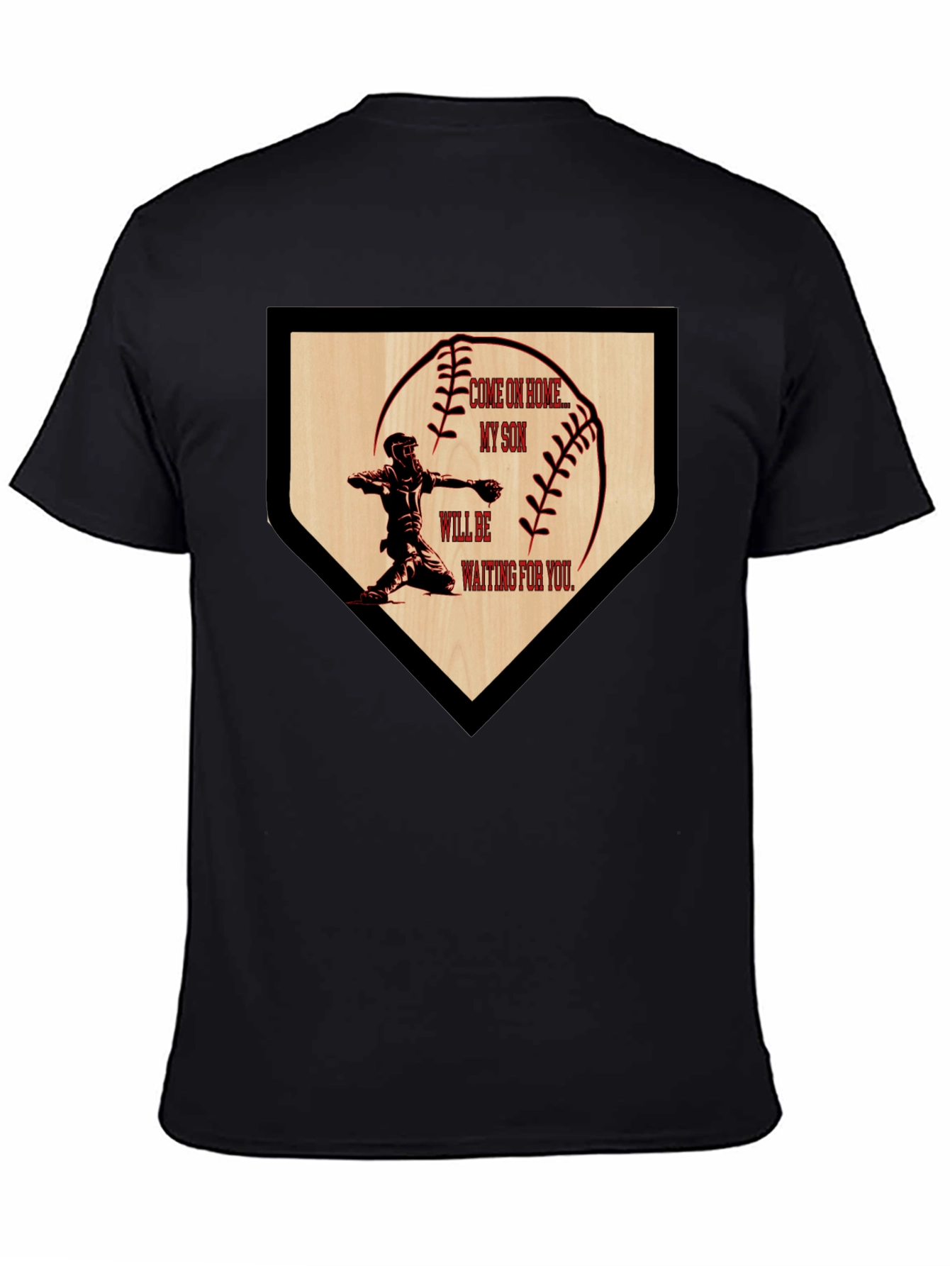 Baseball Home Plate Son Waiting T-Shirt