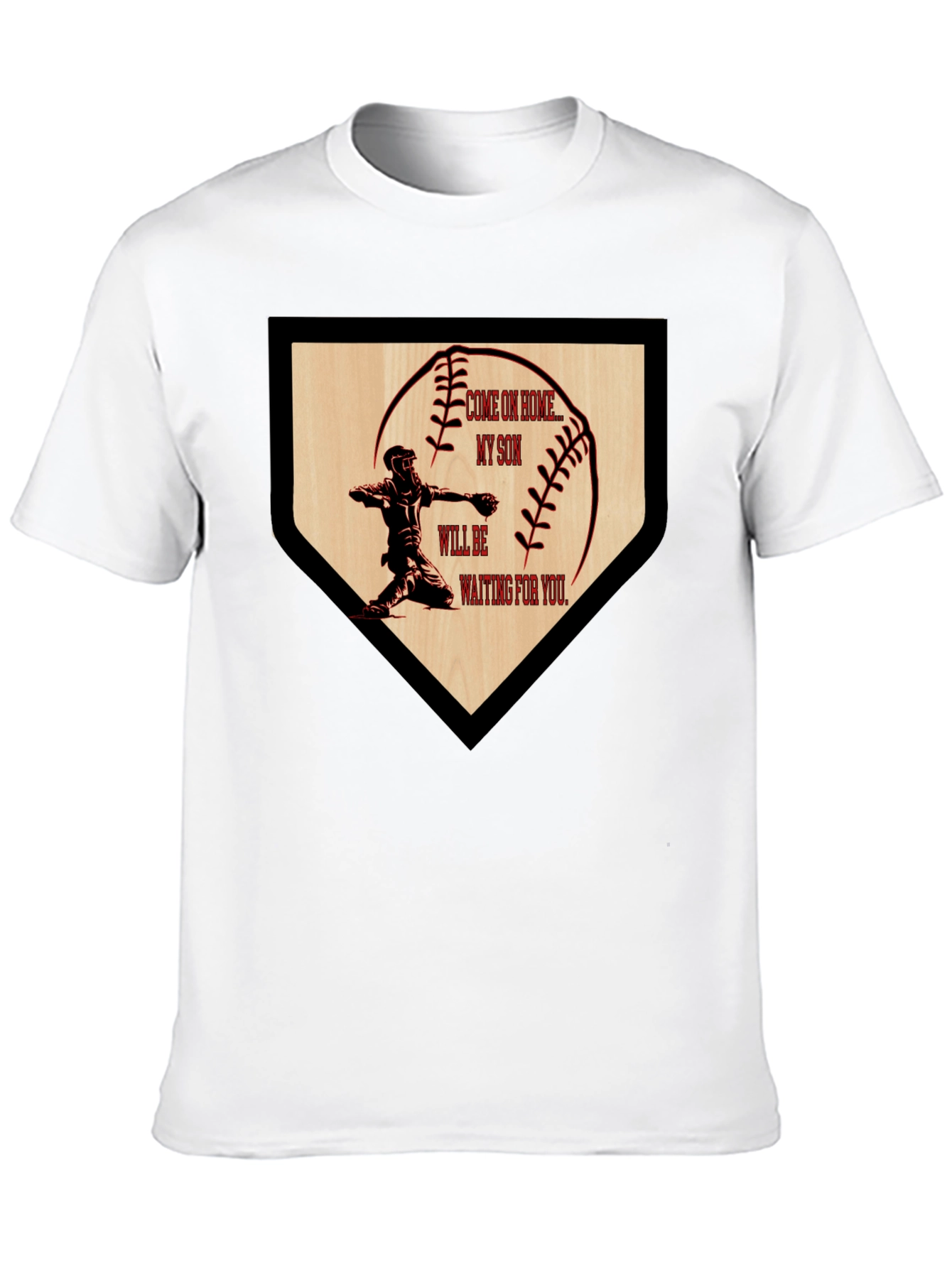 Baseball Home Plate Son Waiting T-Shirt