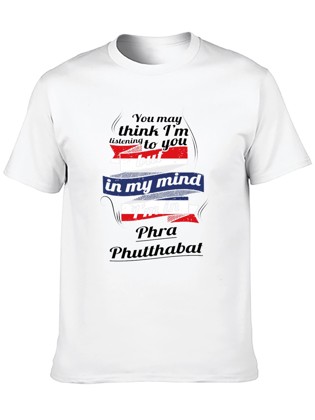 Phra Phutthabat Mind T-Shirt - Black Cotton Tee