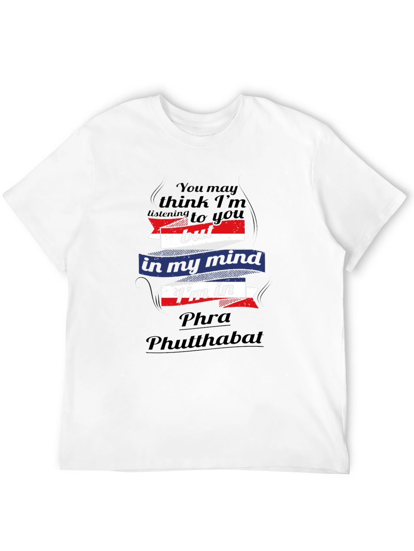 Phra Phutthabat Mind T-Shirt - Black Cotton Tee