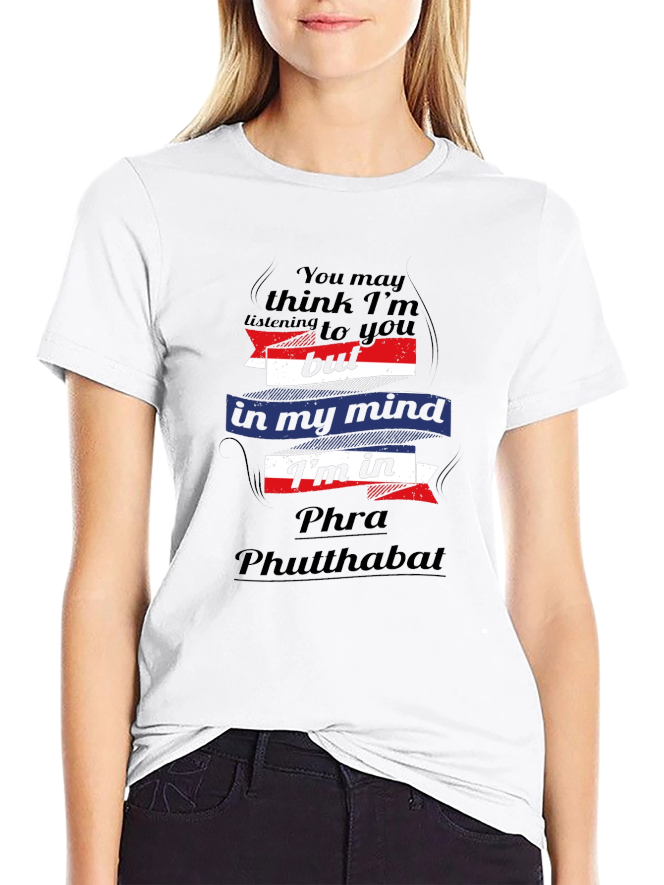 Phra Phutthabat Mind T-Shirt - Black Cotton Tee