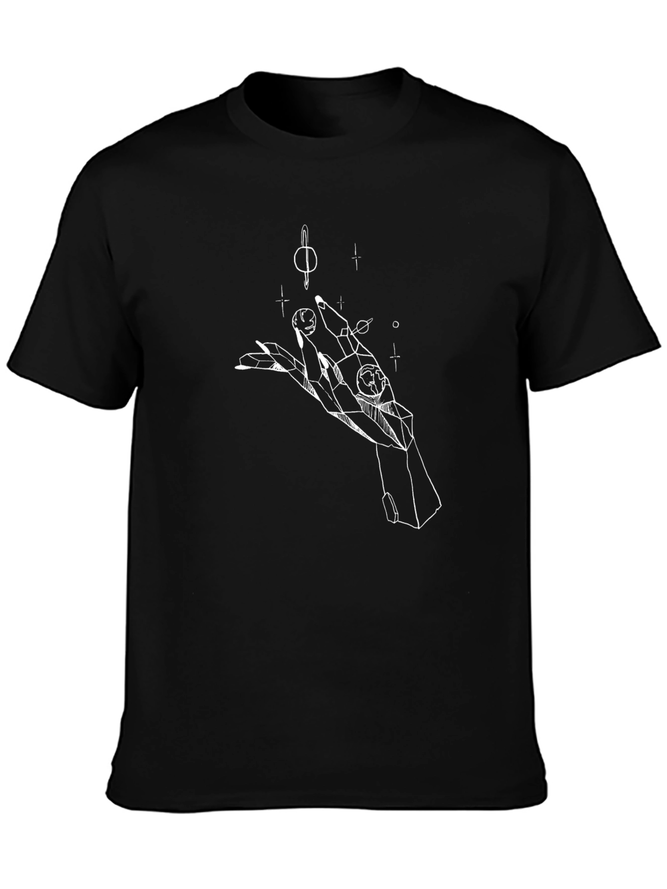Cosmic Hand Graphic Tee - Black