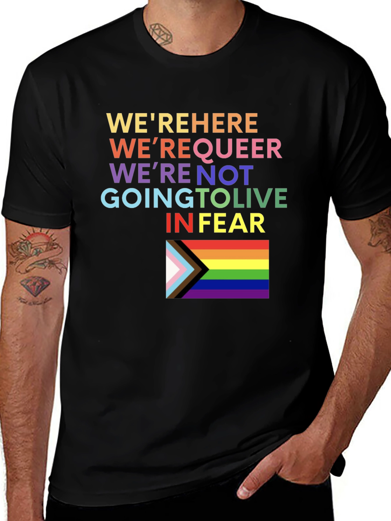 Pride LGBTQ+ T-Shirt - Were Here Were Queer!