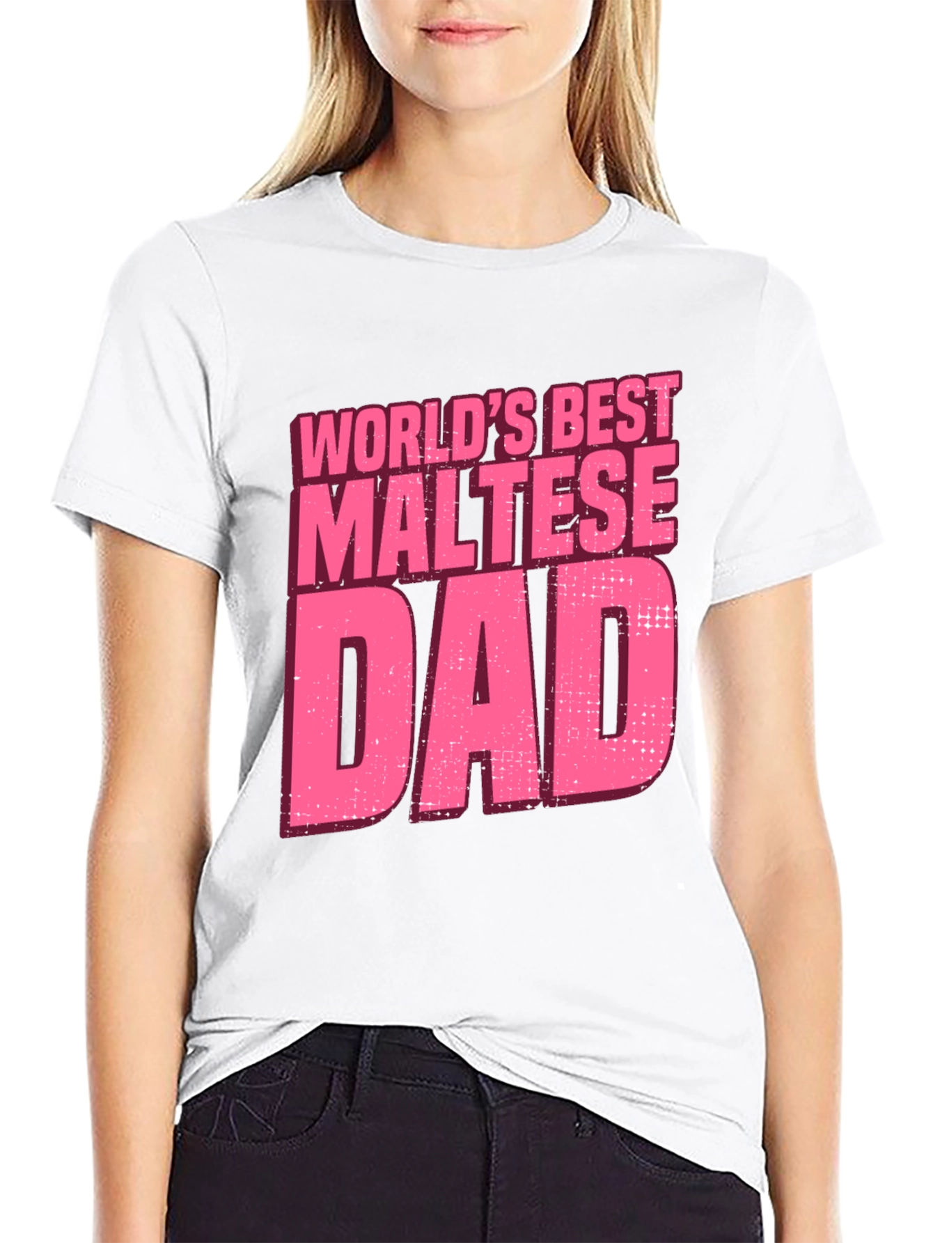 Worlds Best Maltese Dad T-Shirt - Black