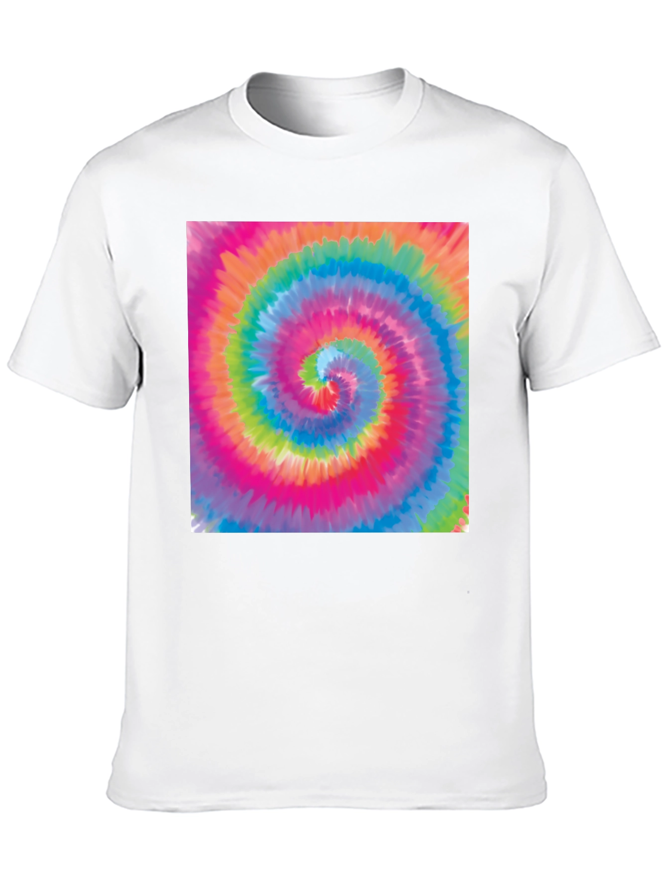 Tie-Dye Swirl Graphic Black T-Shirt