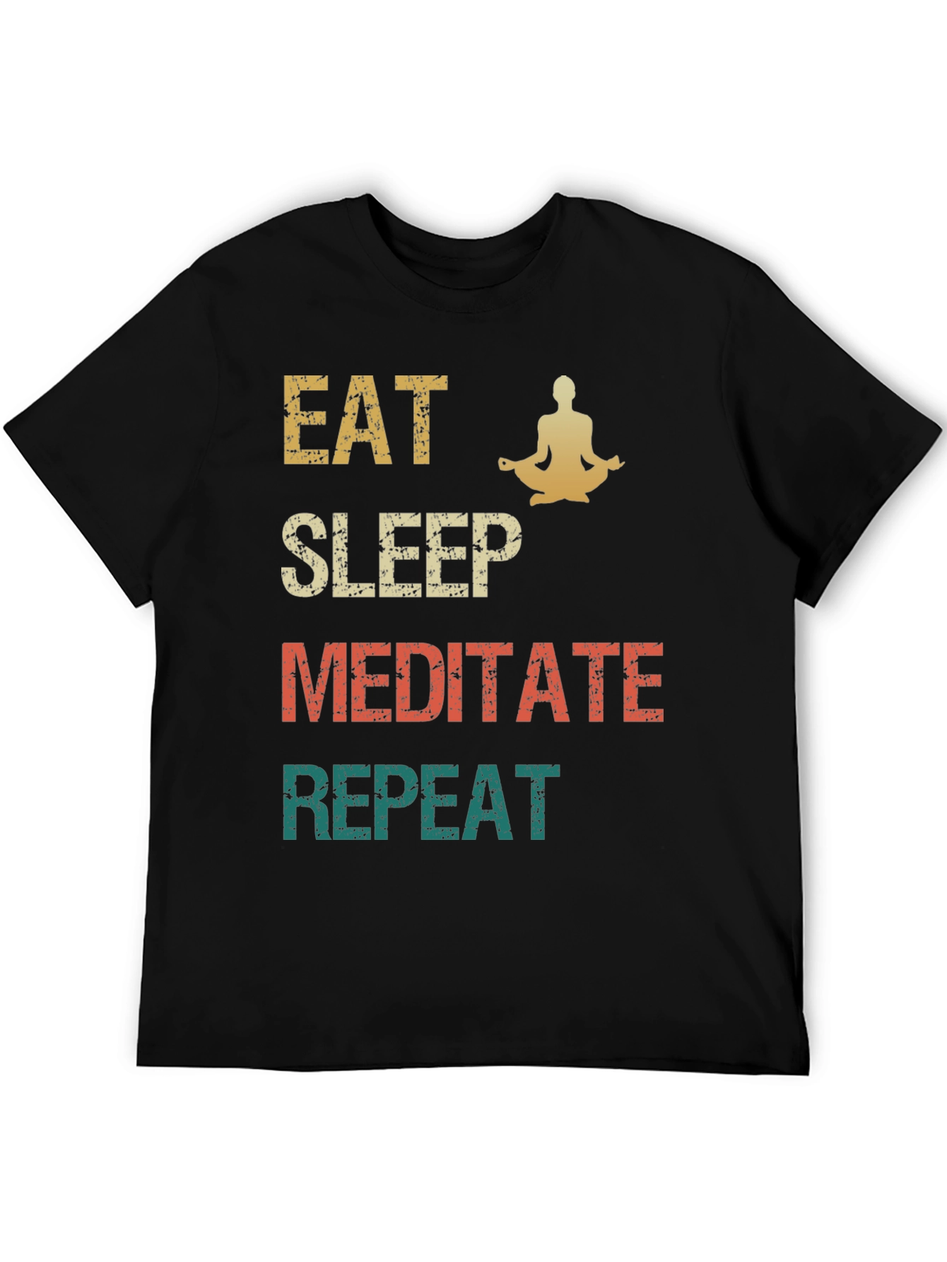 Eat Sleep Meditate Repeat Graphic Tee