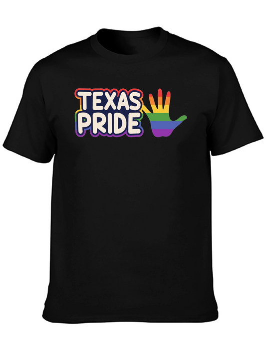 Texas Pride LGBTQ+ Rainbow Hand T-Shirt