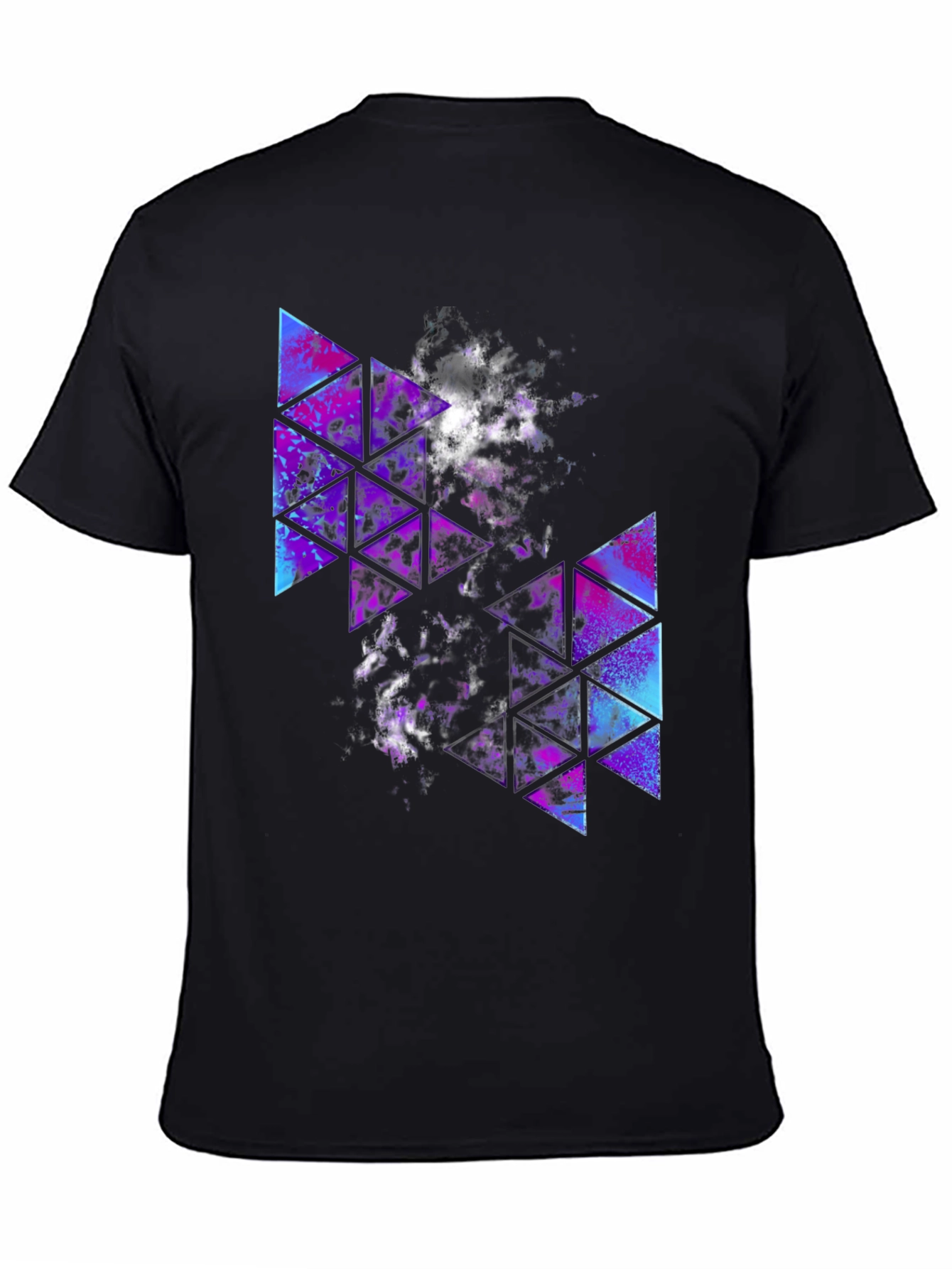 Geometric Galaxy T-Shirt - Stylish Triangle Design