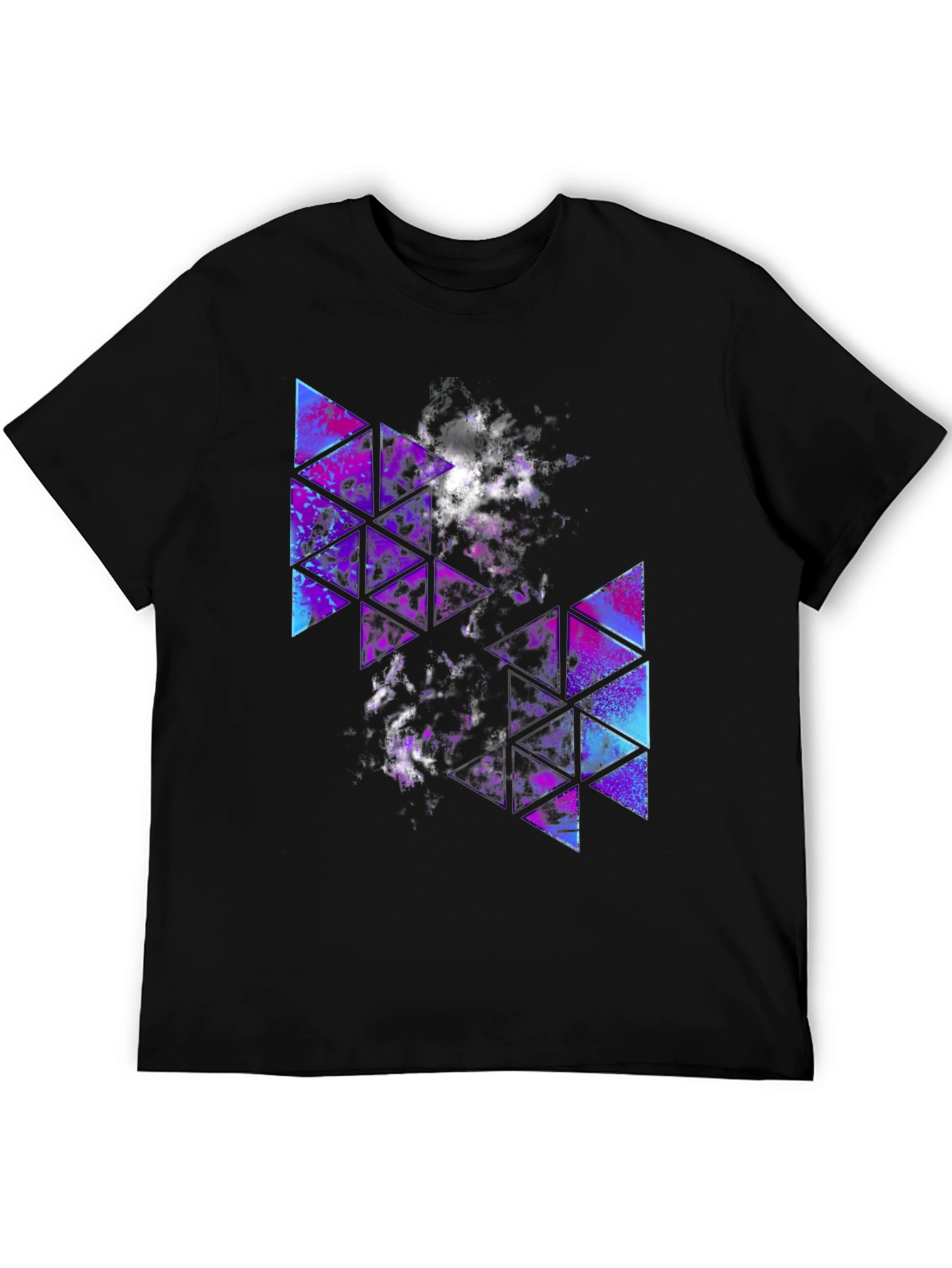 Geometric Galaxy T-Shirt - Stylish Triangle Design