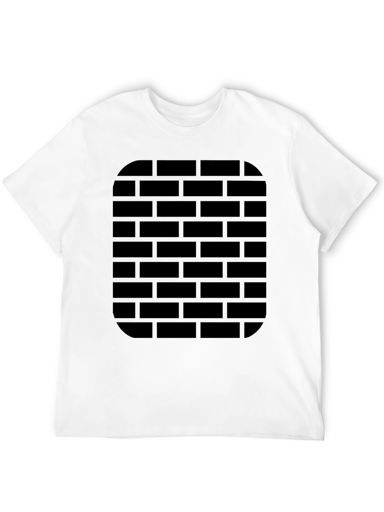 Black Brick Wall Graphic Tee - Urban Style