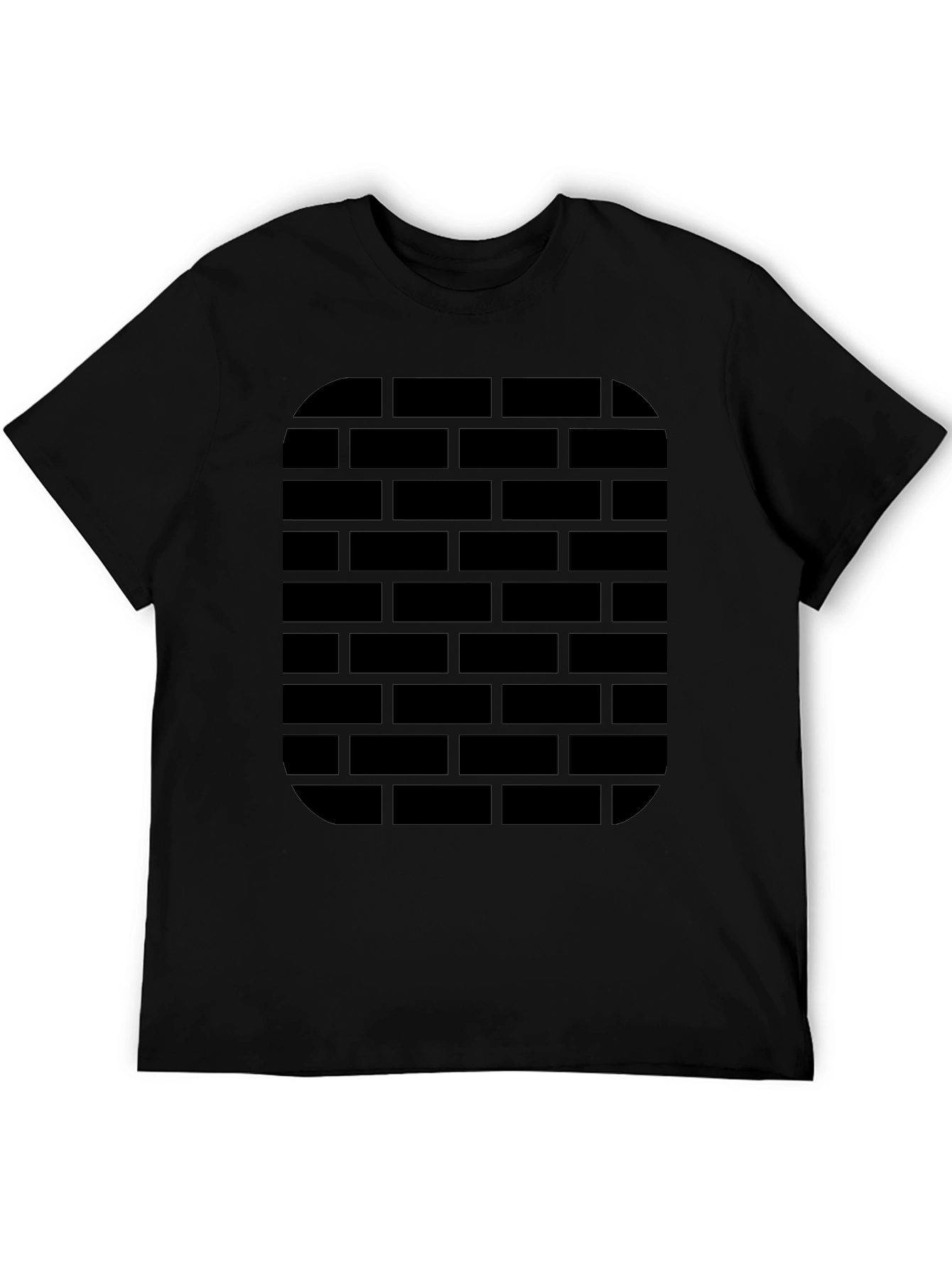 Black Brick Wall Graphic Tee - Urban Style