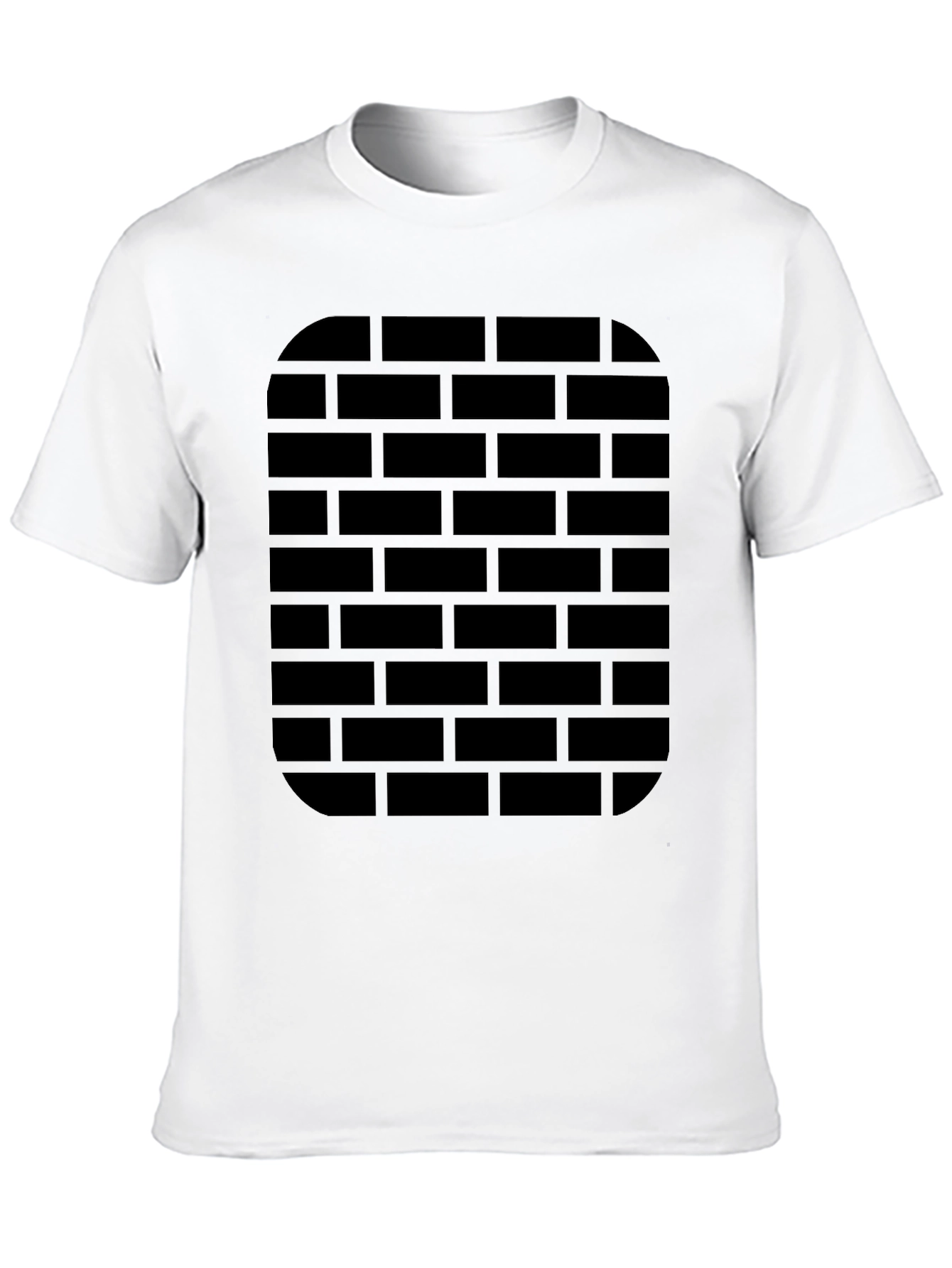 Black Brick Wall Graphic Tee - Urban Style