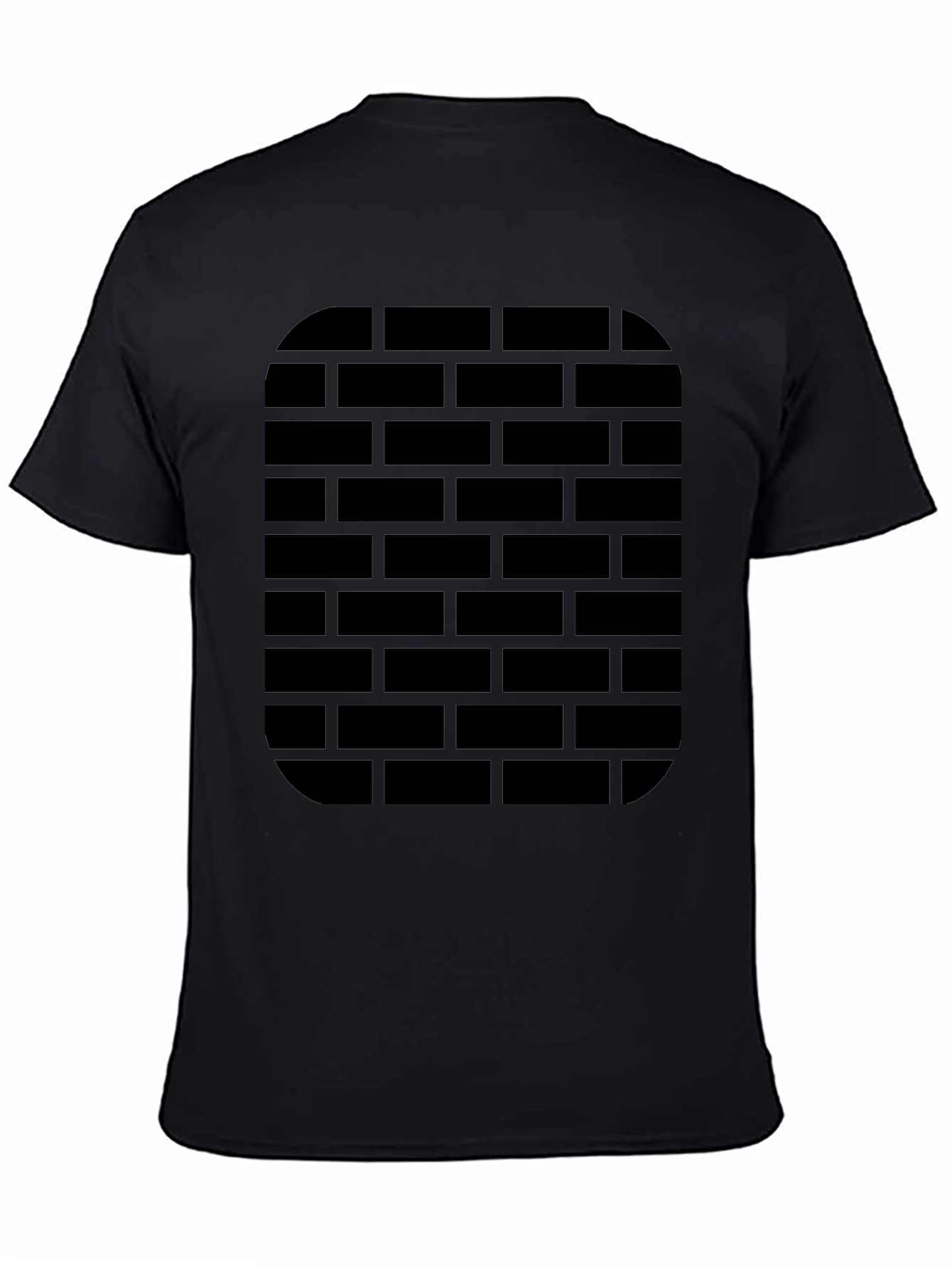 Black Brick Wall Graphic Tee - Urban Style