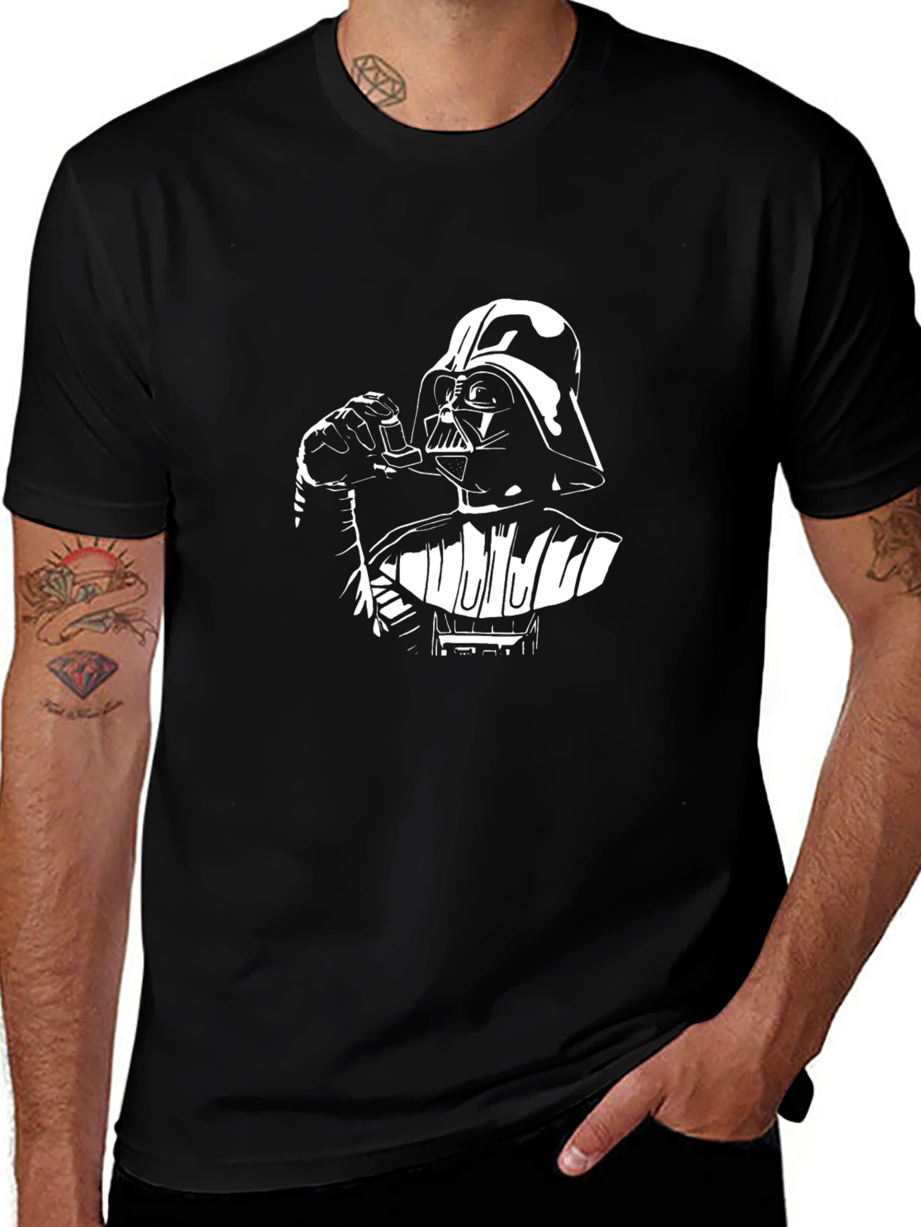 Darth Vader Smoking Pipe Graphic Tee
