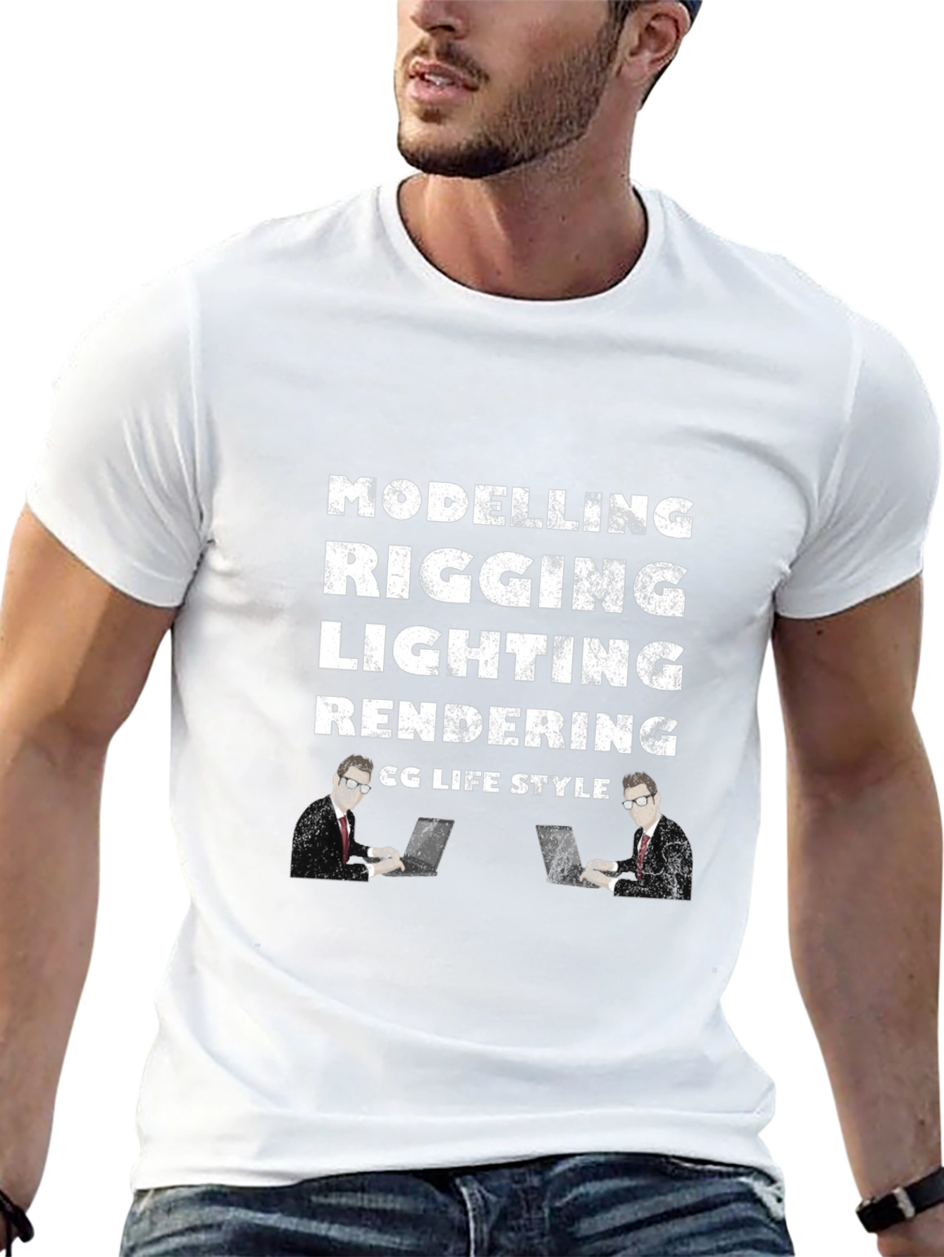 CG Life Style Modeling Rigging Lighting Rendering Black T-Shirt