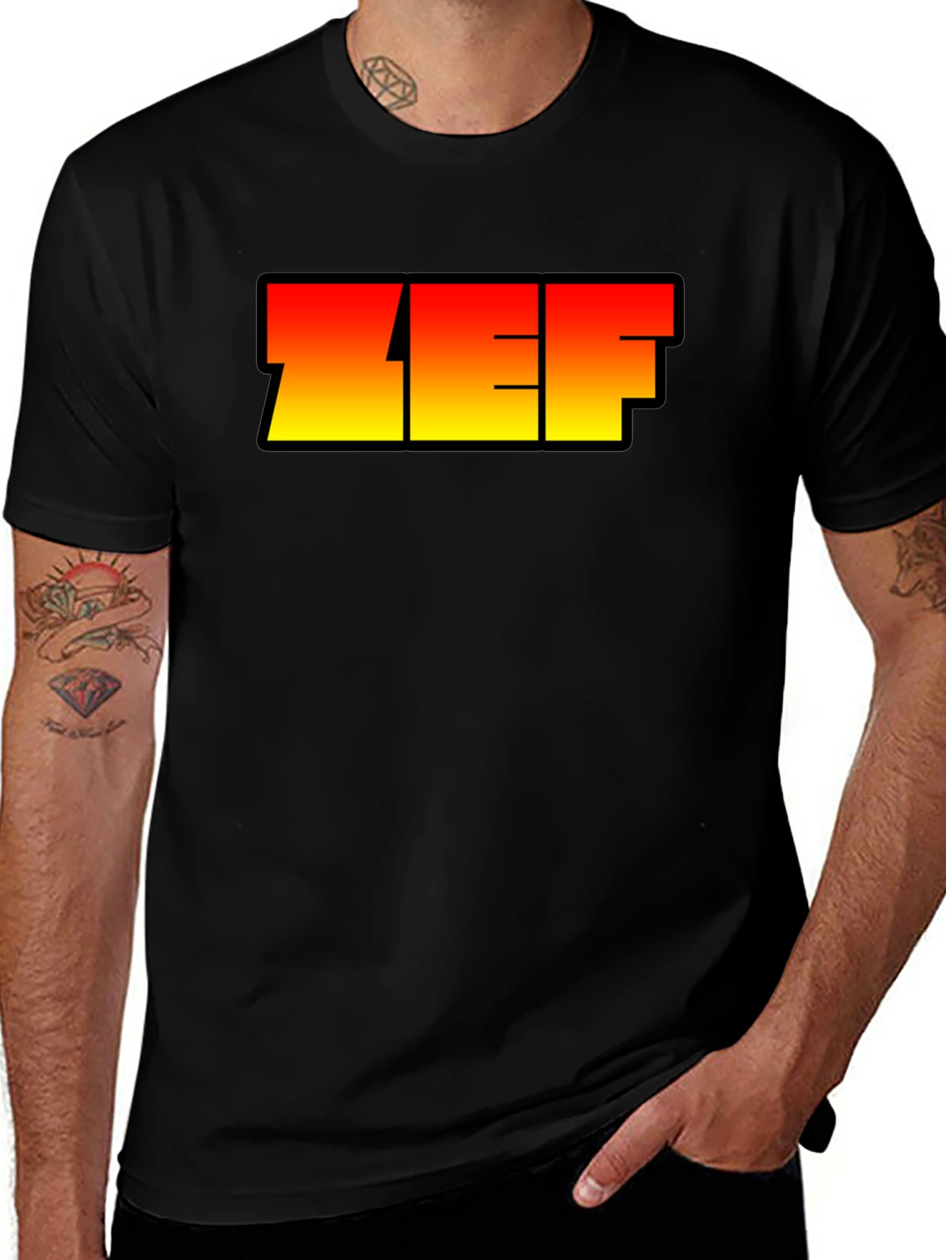ZEF Graphic Tee - Bold Gradient Design