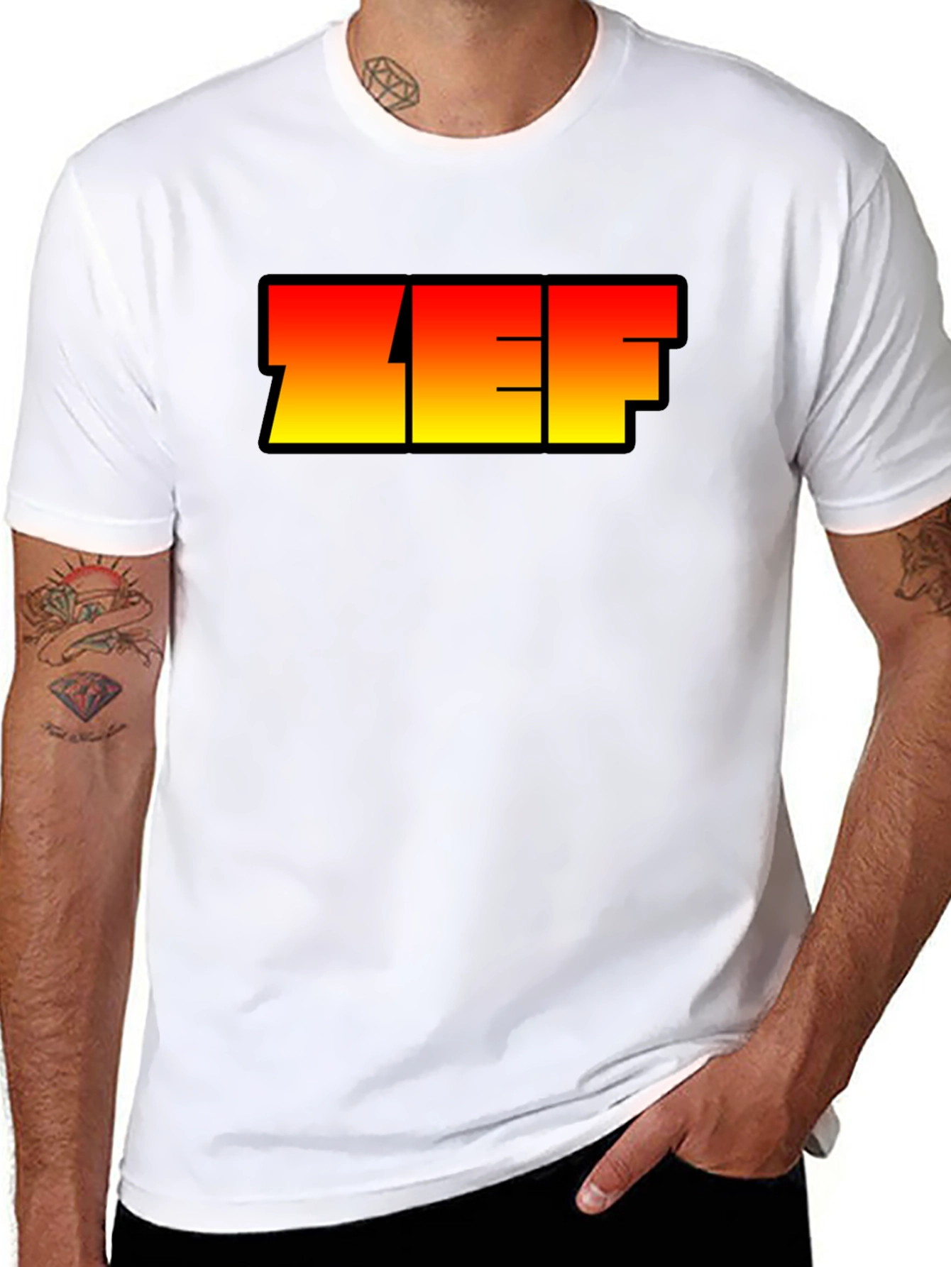 ZEF Graphic Tee - Bold Gradient Design
