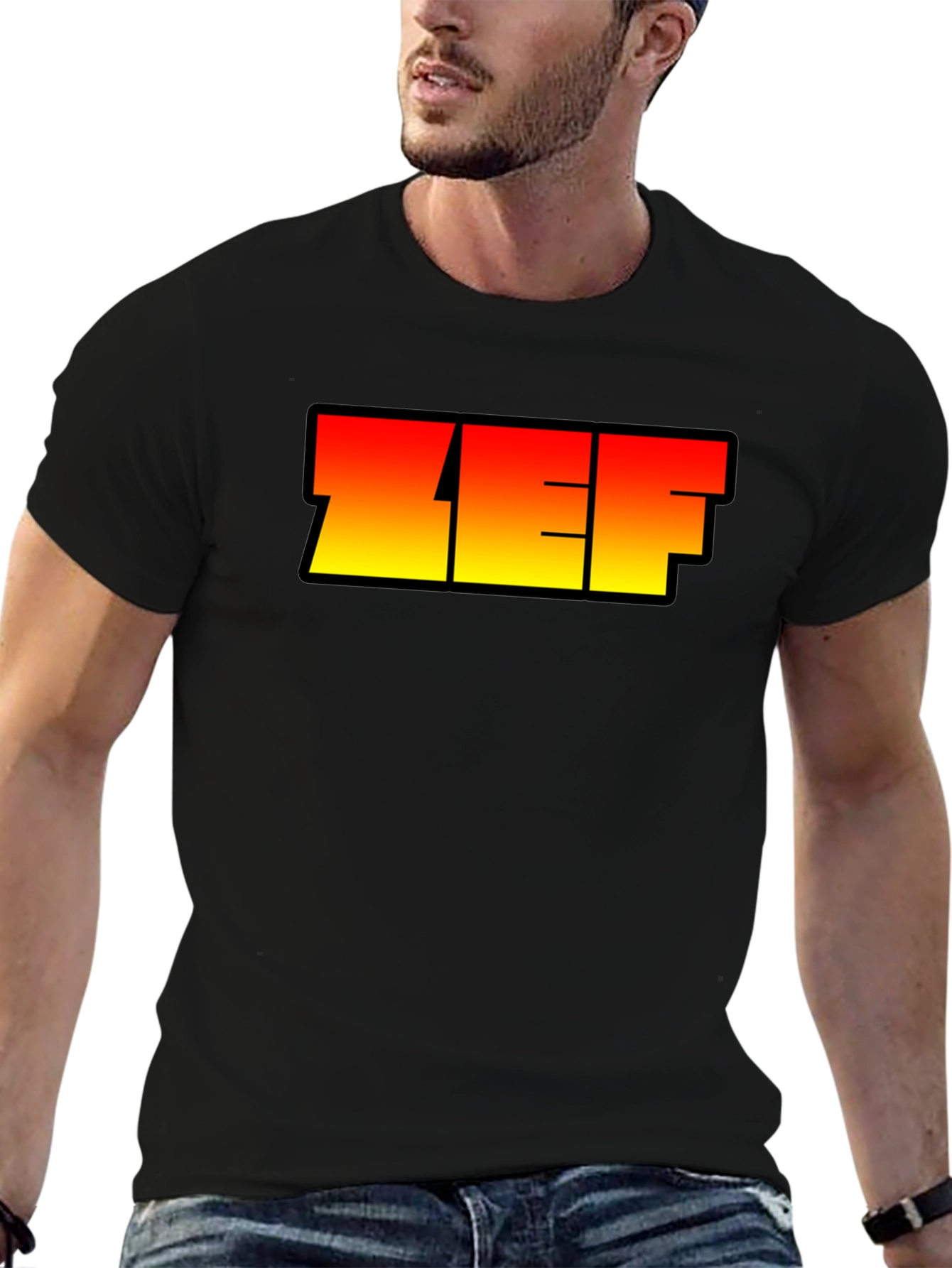 ZEF Graphic Tee - Bold Gradient Design