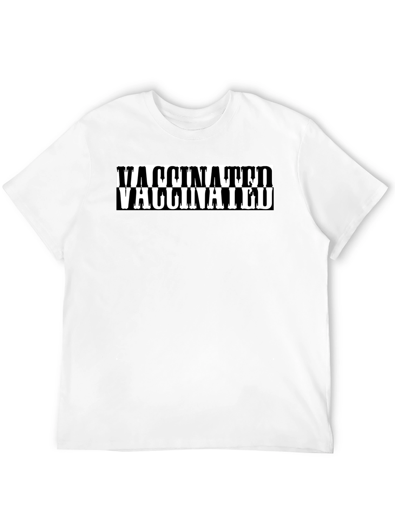 Vaccinated Graphic Tee - Black Cotton T-Shirt