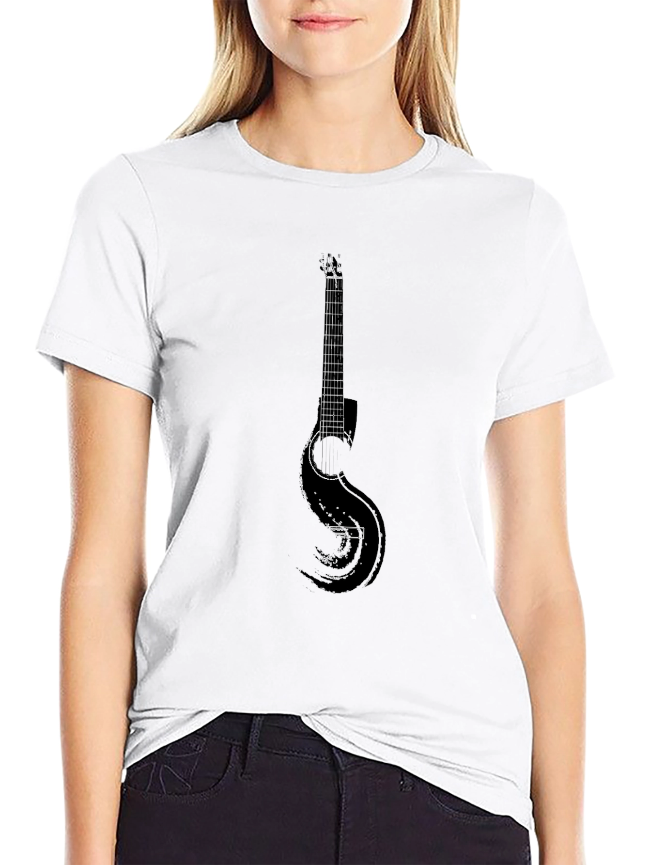 Guitar Graphic T-Shirt - Classic Rock Style