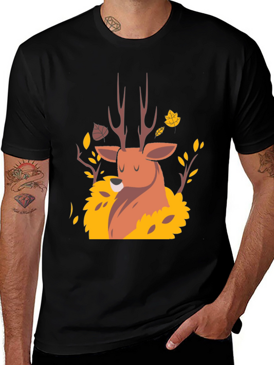 Autumn Deer Graphic Tee - Nature Inspired Comfort