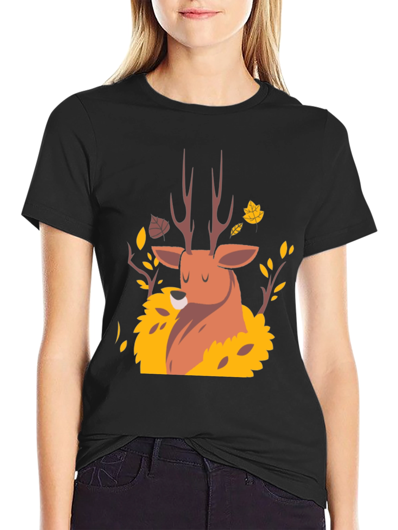 Autumn Deer Graphic Tee - Nature Inspired Comfort