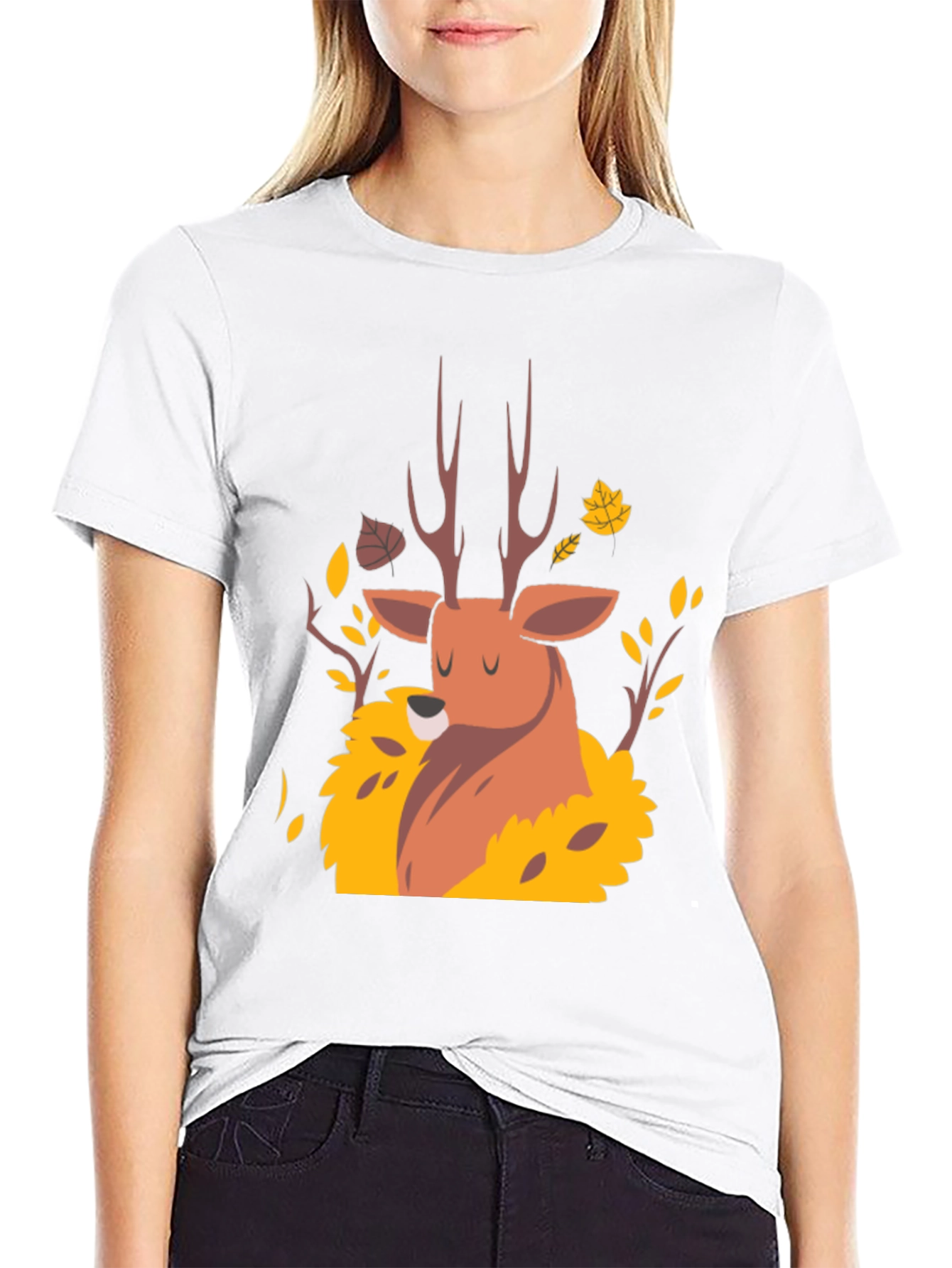 Autumn Deer Graphic Tee - Nature Inspired Comfort