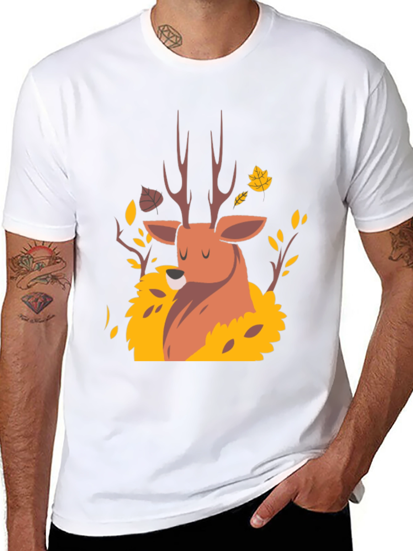 Autumn Deer Graphic Tee - Nature Inspired Comfort