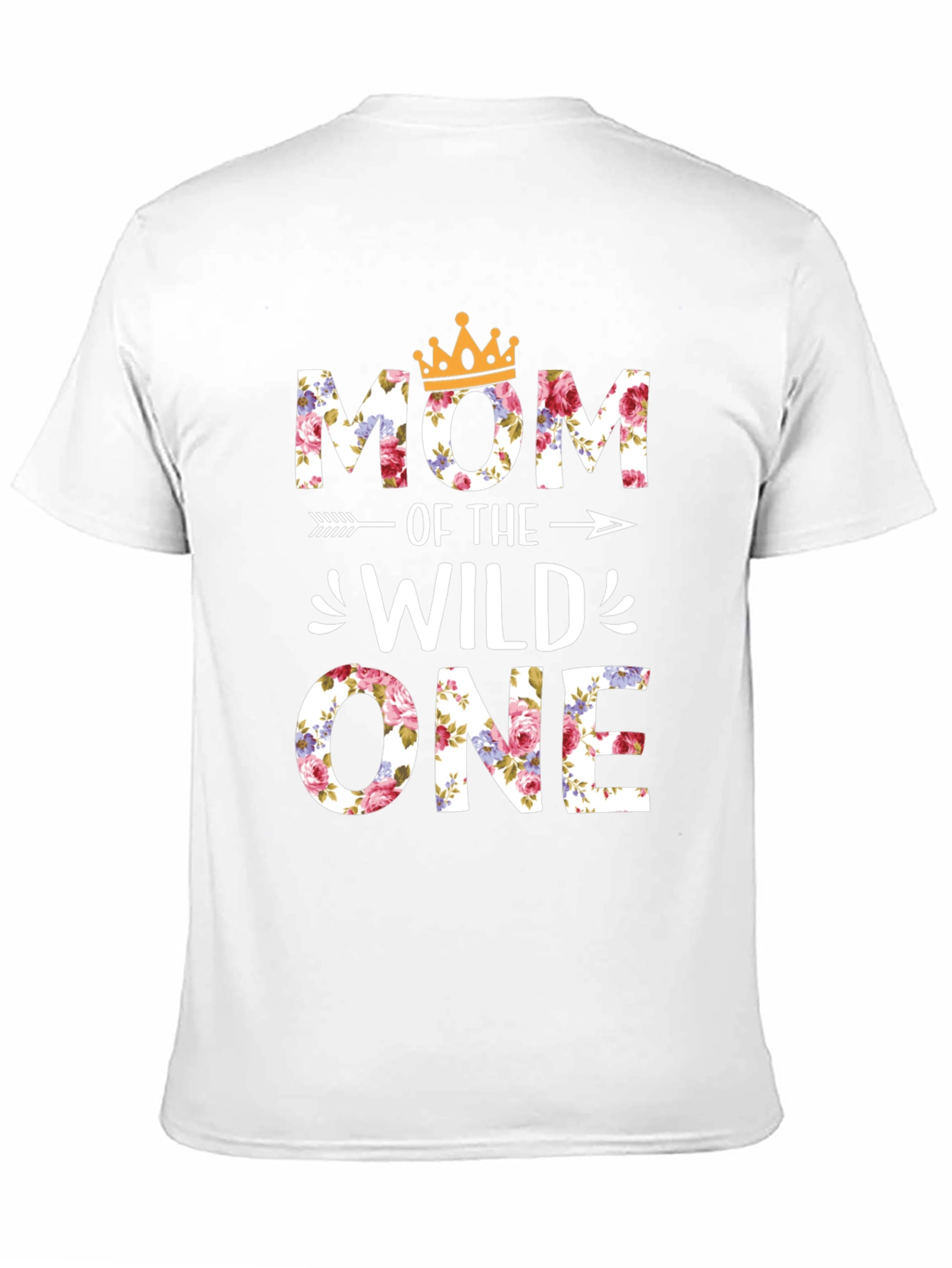 Mom of the Wild One Floral Graphic T-Shirt