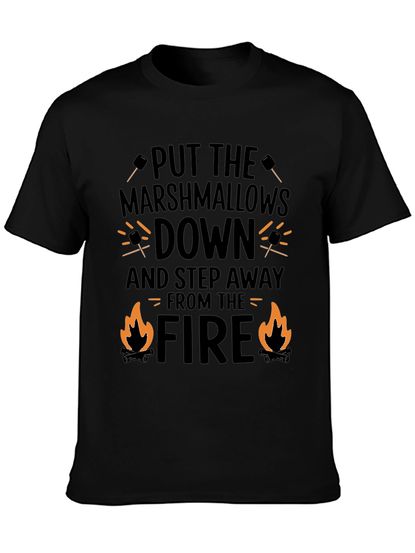 Marshmallows Down Funny Camping T-Shirt