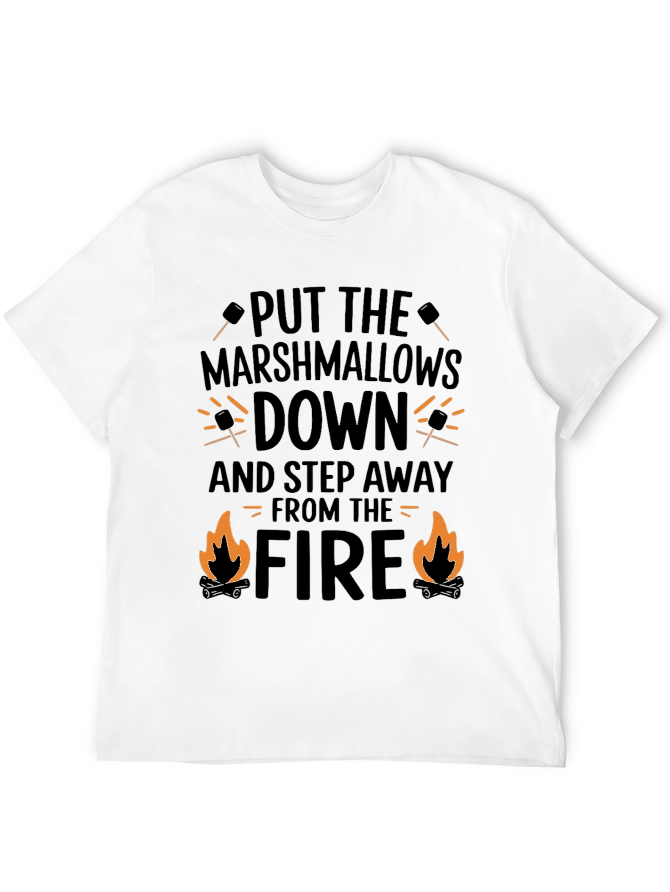 Marshmallows Down Funny Camping T-Shirt