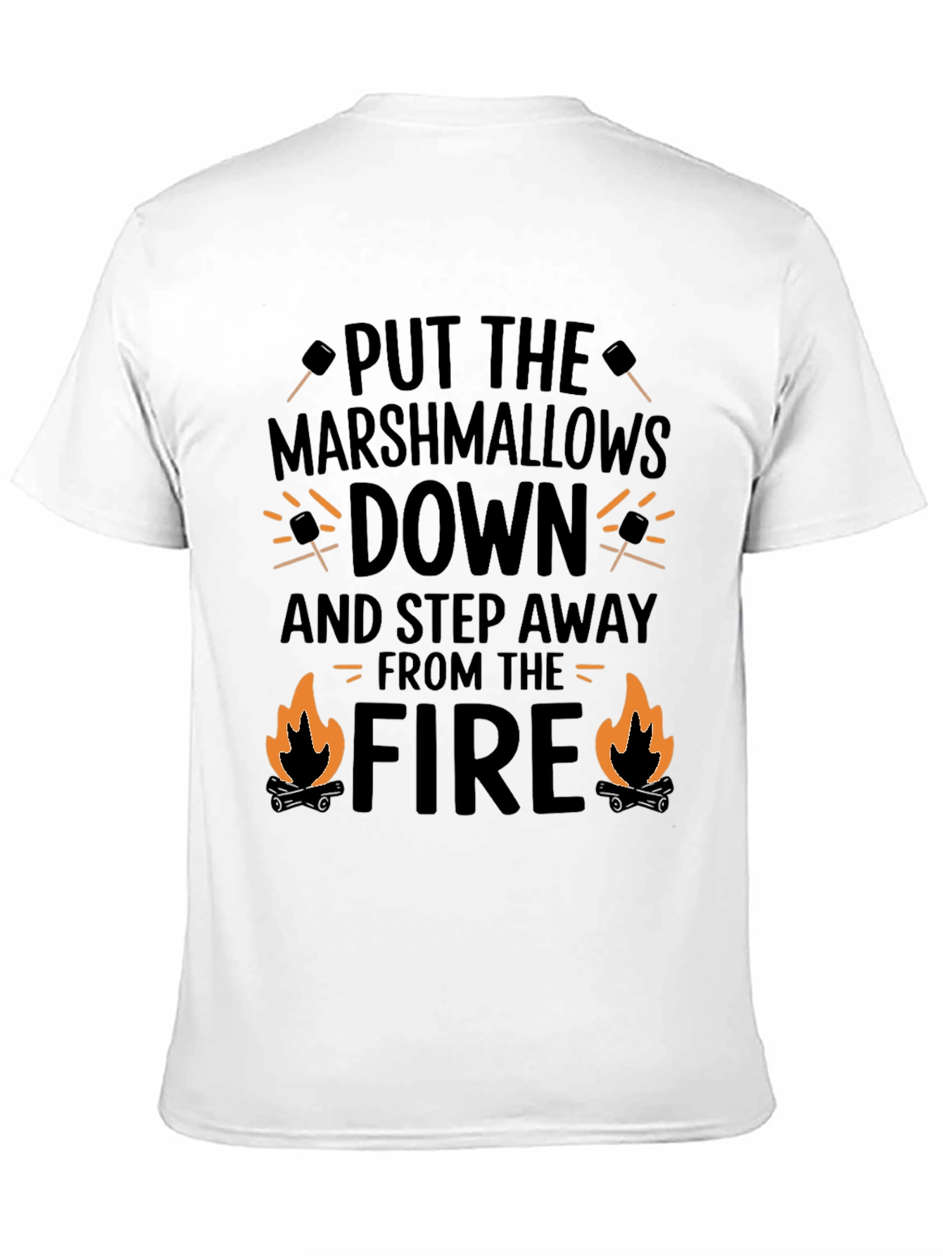 Marshmallows Down Funny Camping T-Shirt