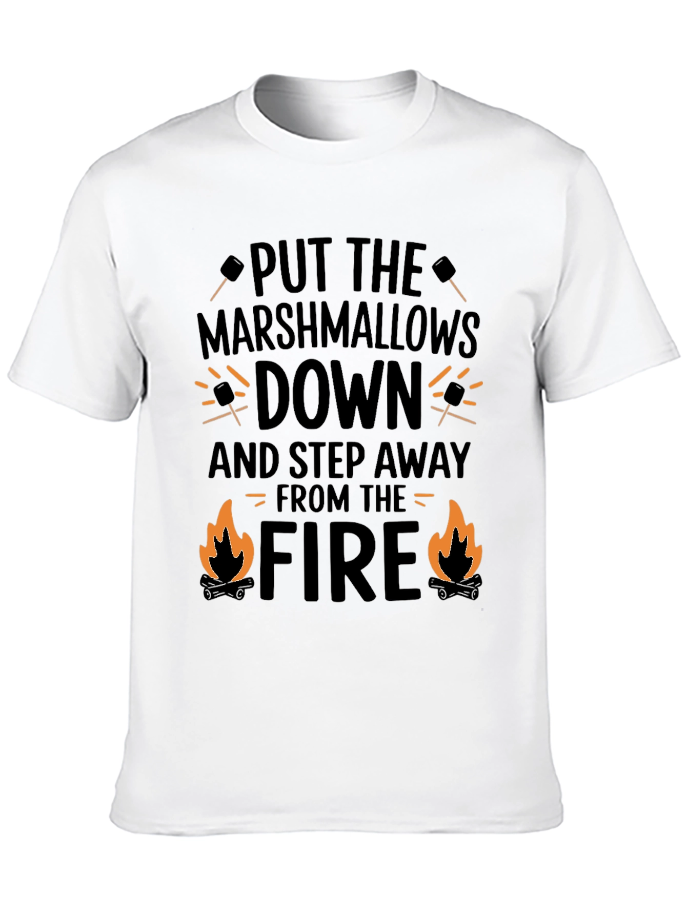 Marshmallows Down Funny Camping T-Shirt