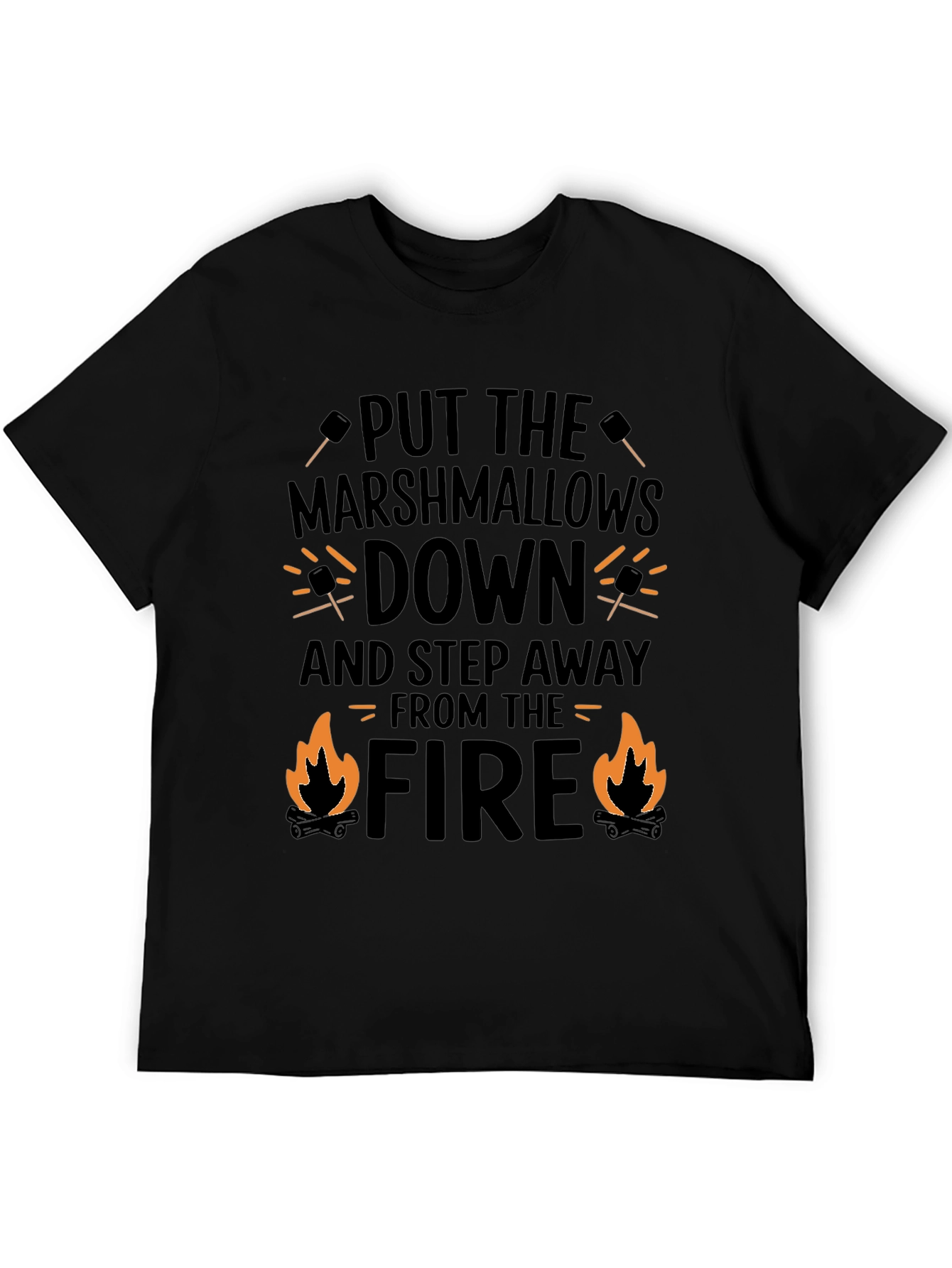 Marshmallows Down Funny Camping T-Shirt
