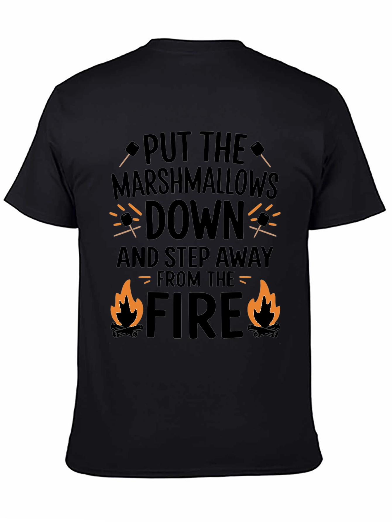 Marshmallows Down Funny Camping T-Shirt