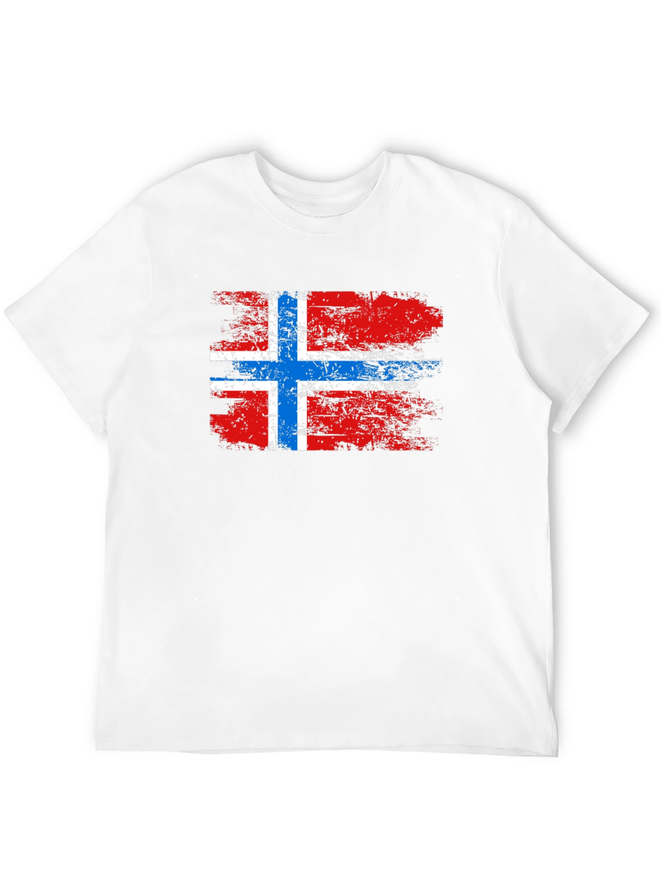 Norway Flag T-Shirt - Grunge Style