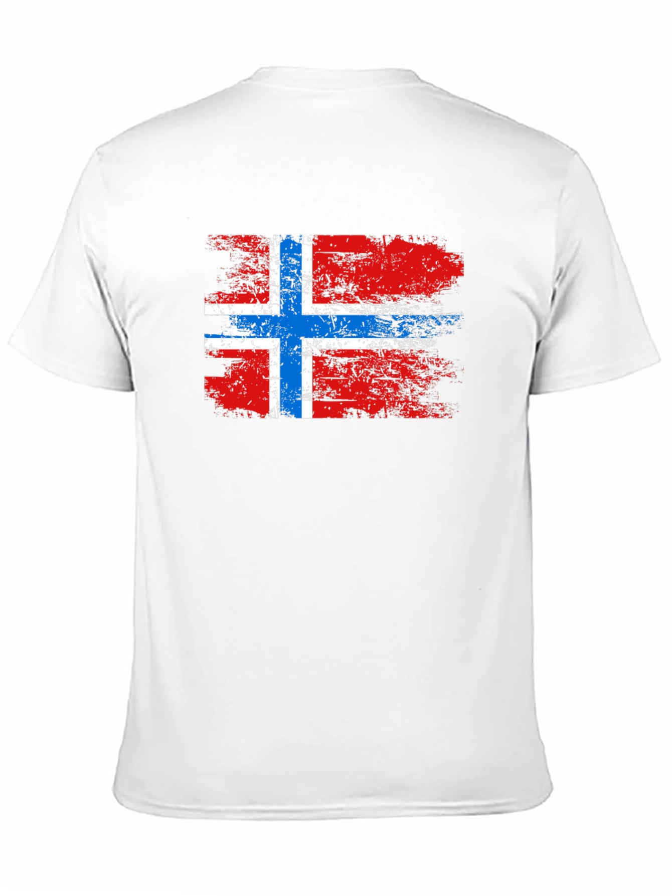 Norway Flag T-Shirt - Grunge Style
