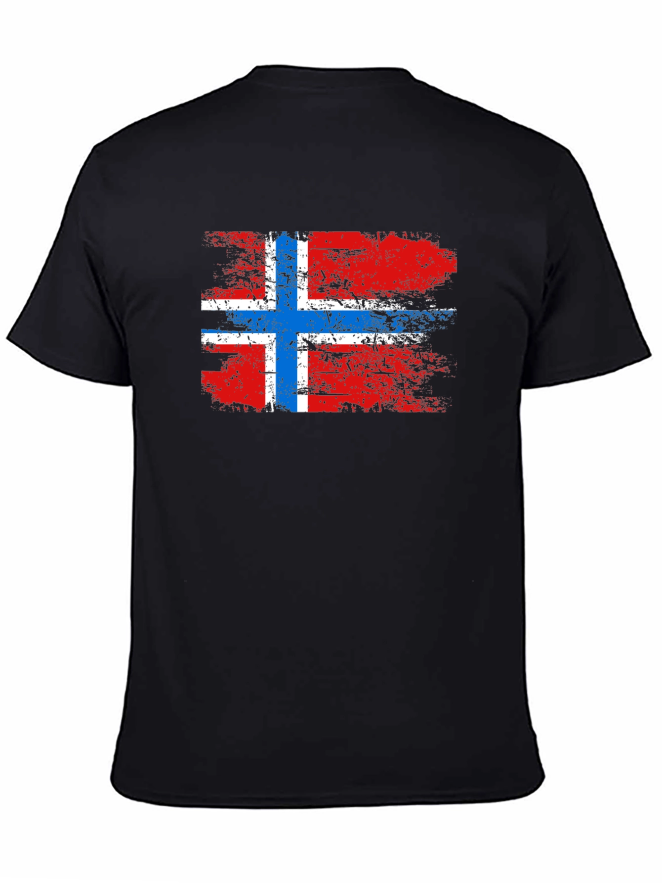 Norway Flag T-Shirt - Grunge Style