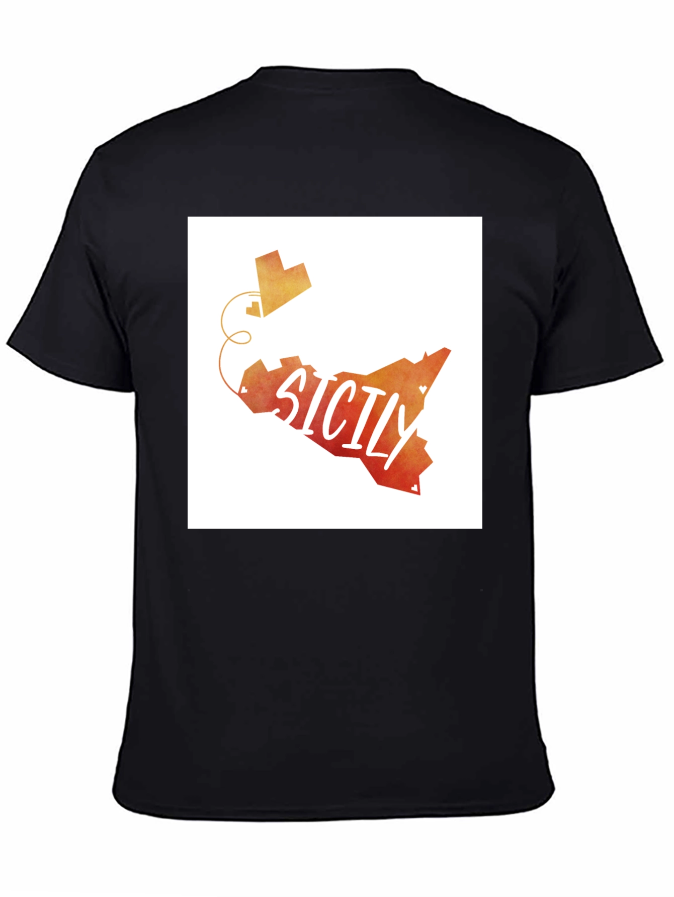 Sicily Map Graphic Tee - Travel Souvenir T-Shirt