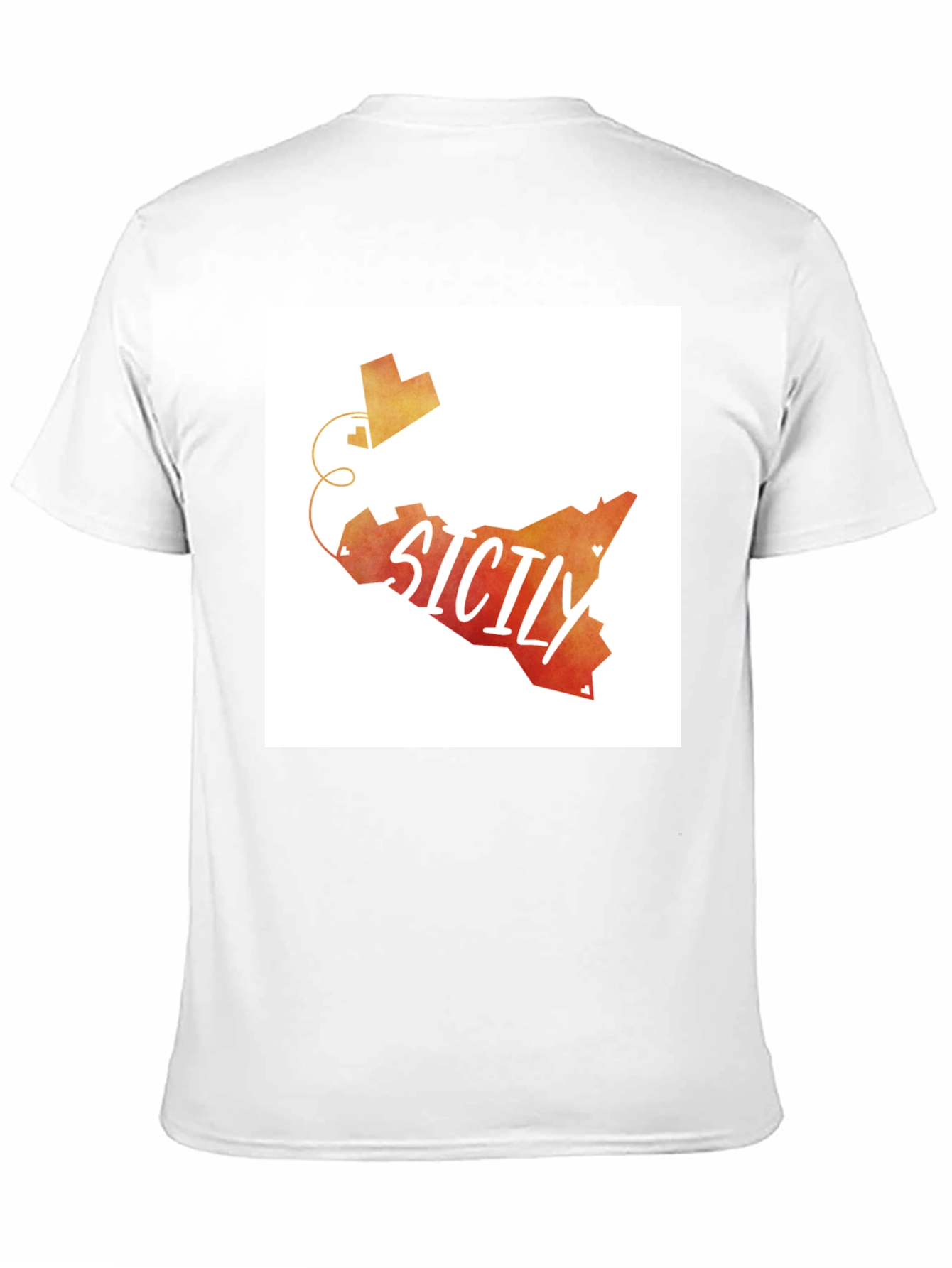 Sicily Map Graphic Tee - Travel Souvenir T-Shirt