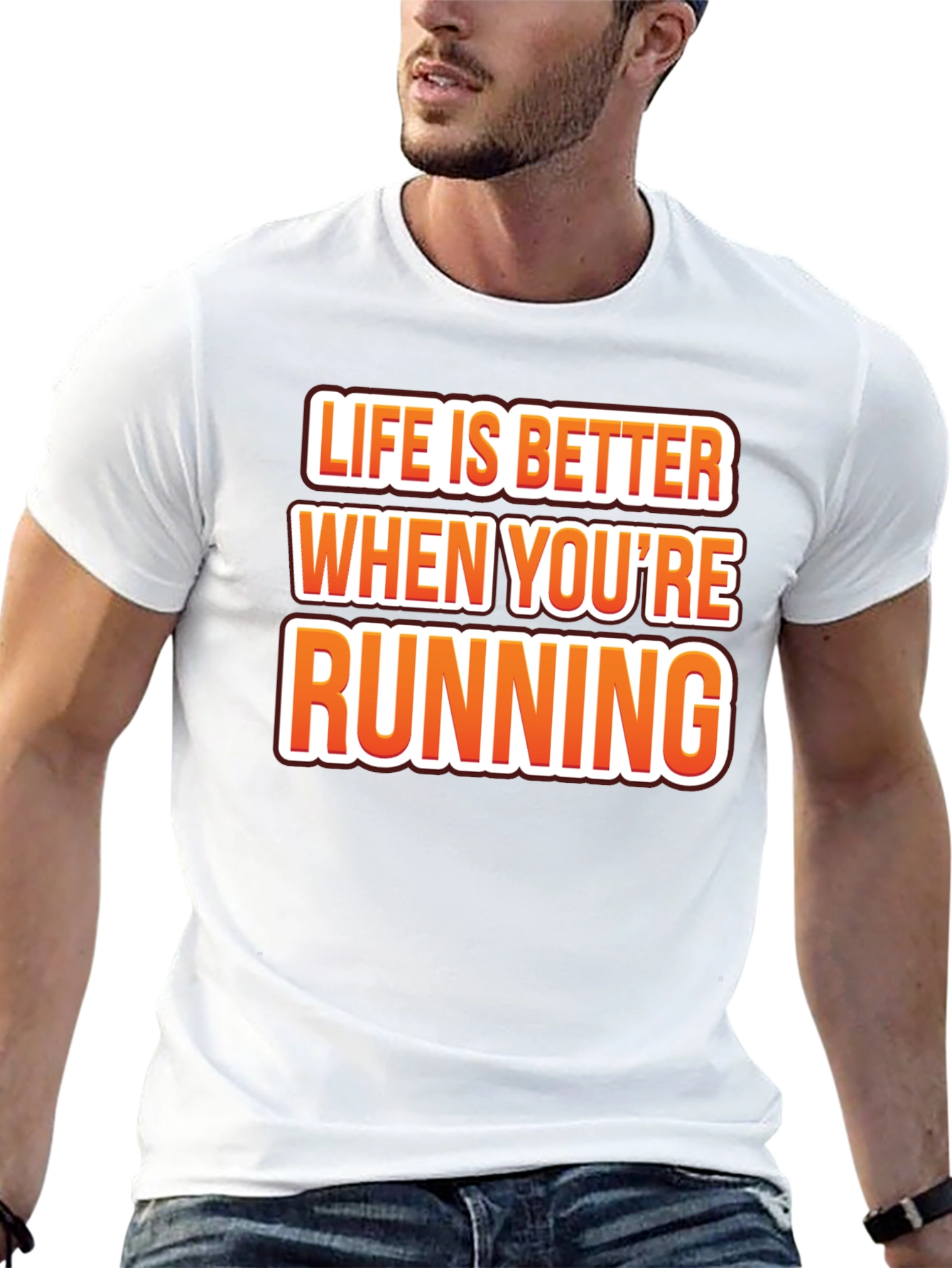 Life is Better Running Black Graphic Tee