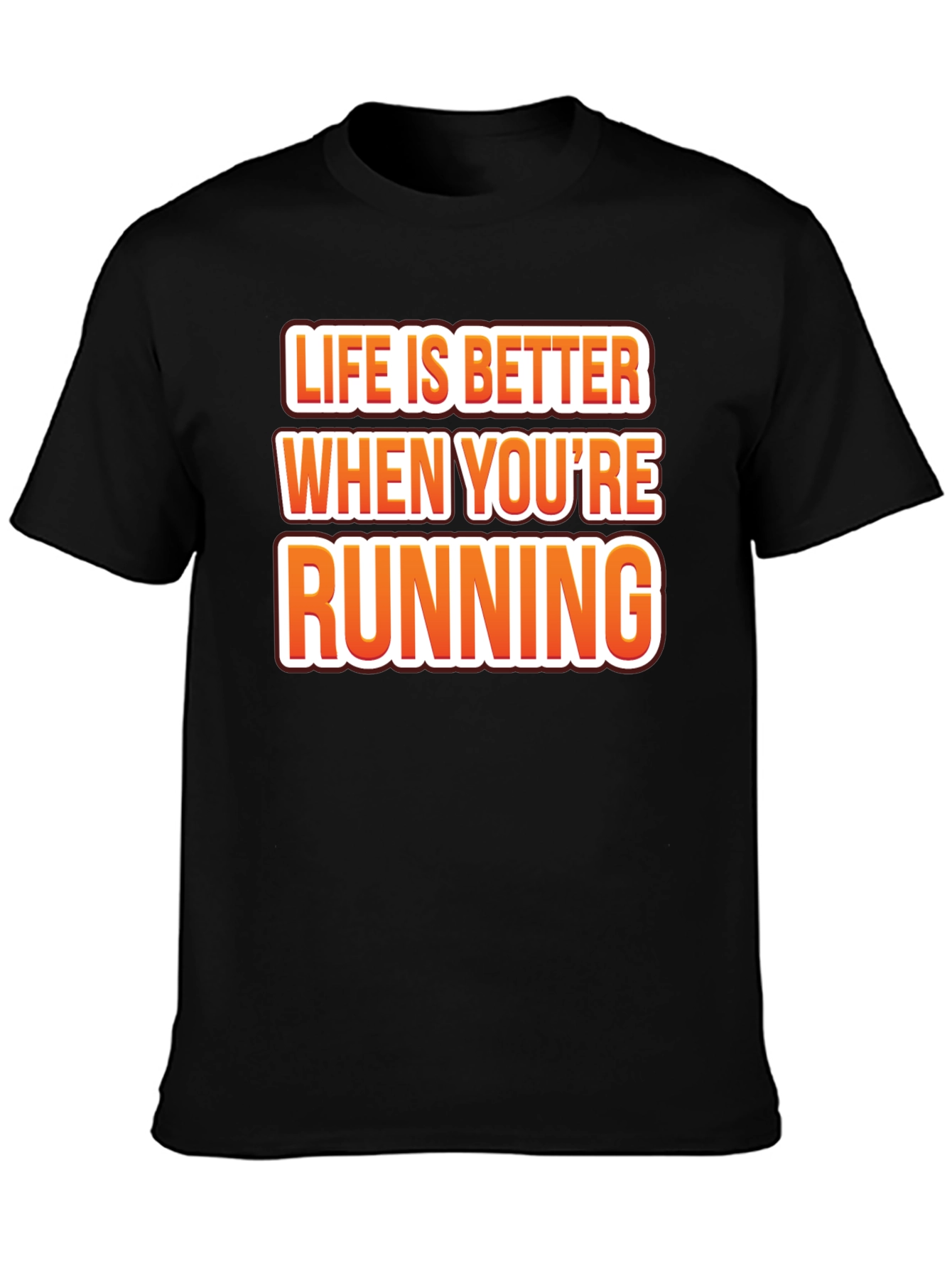 Life is Better Running Black Graphic Tee