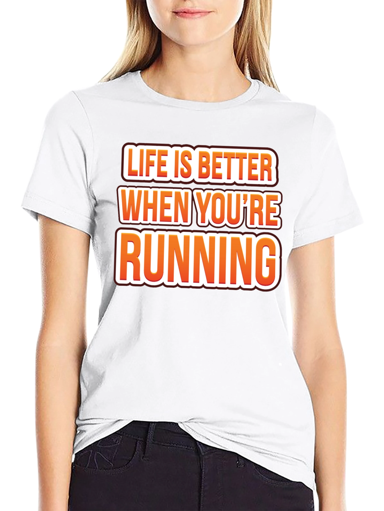 Life is Better Running Black Graphic Tee