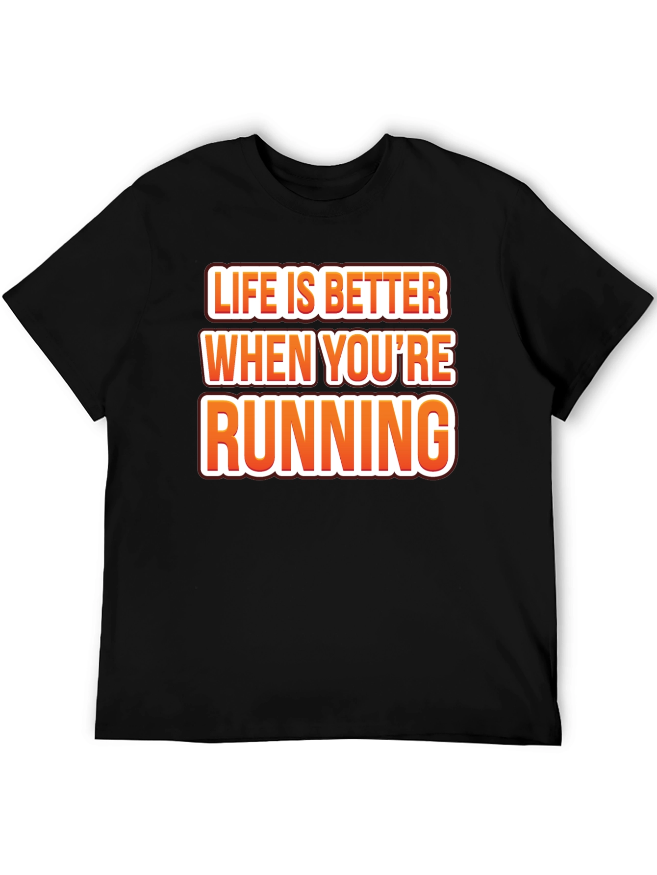 Life is Better Running Black Graphic Tee